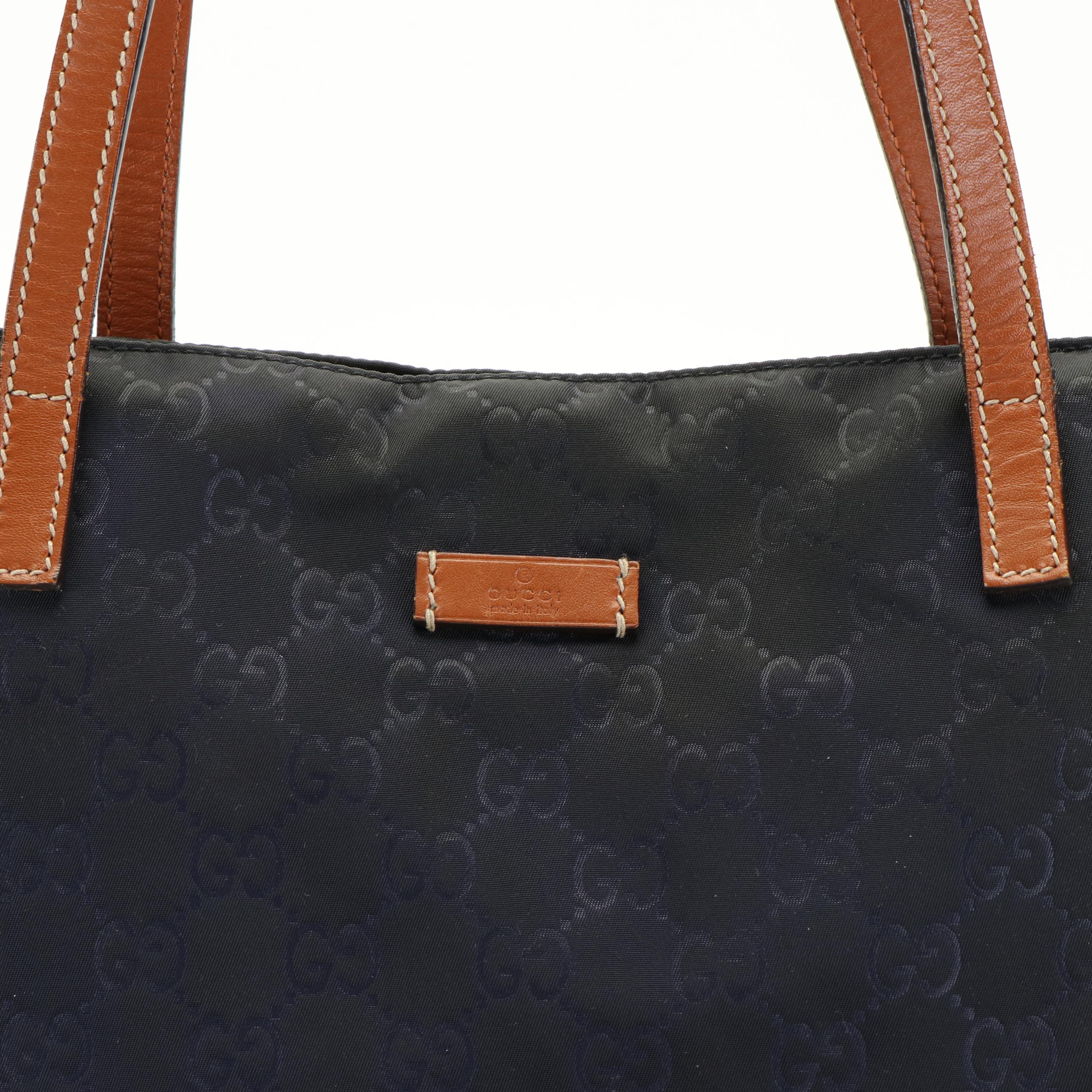 Gucci Tote Bag in Dark Blue Guccissima Monogram Nylon