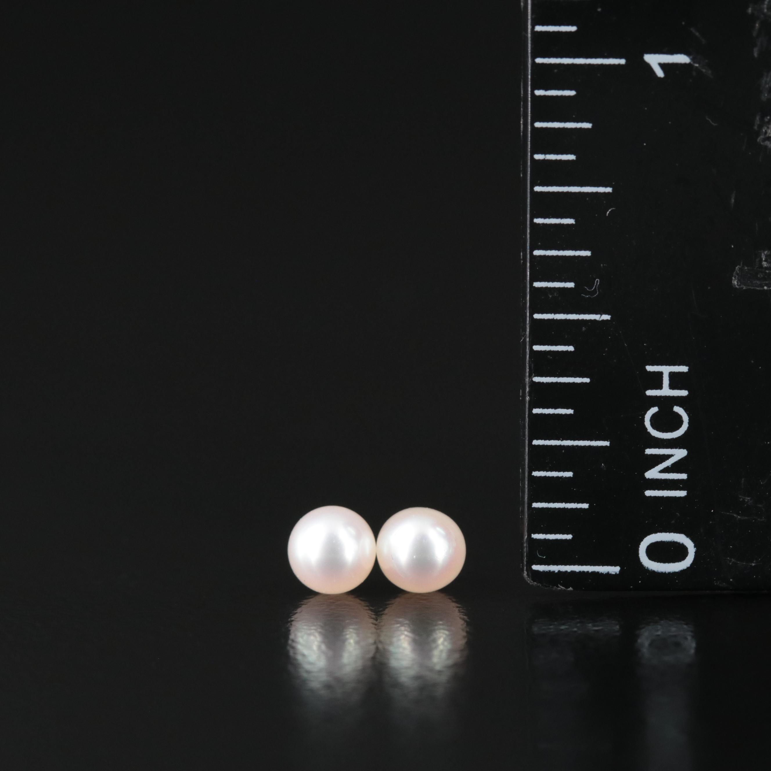 14K Pearl Necklace and Earrings