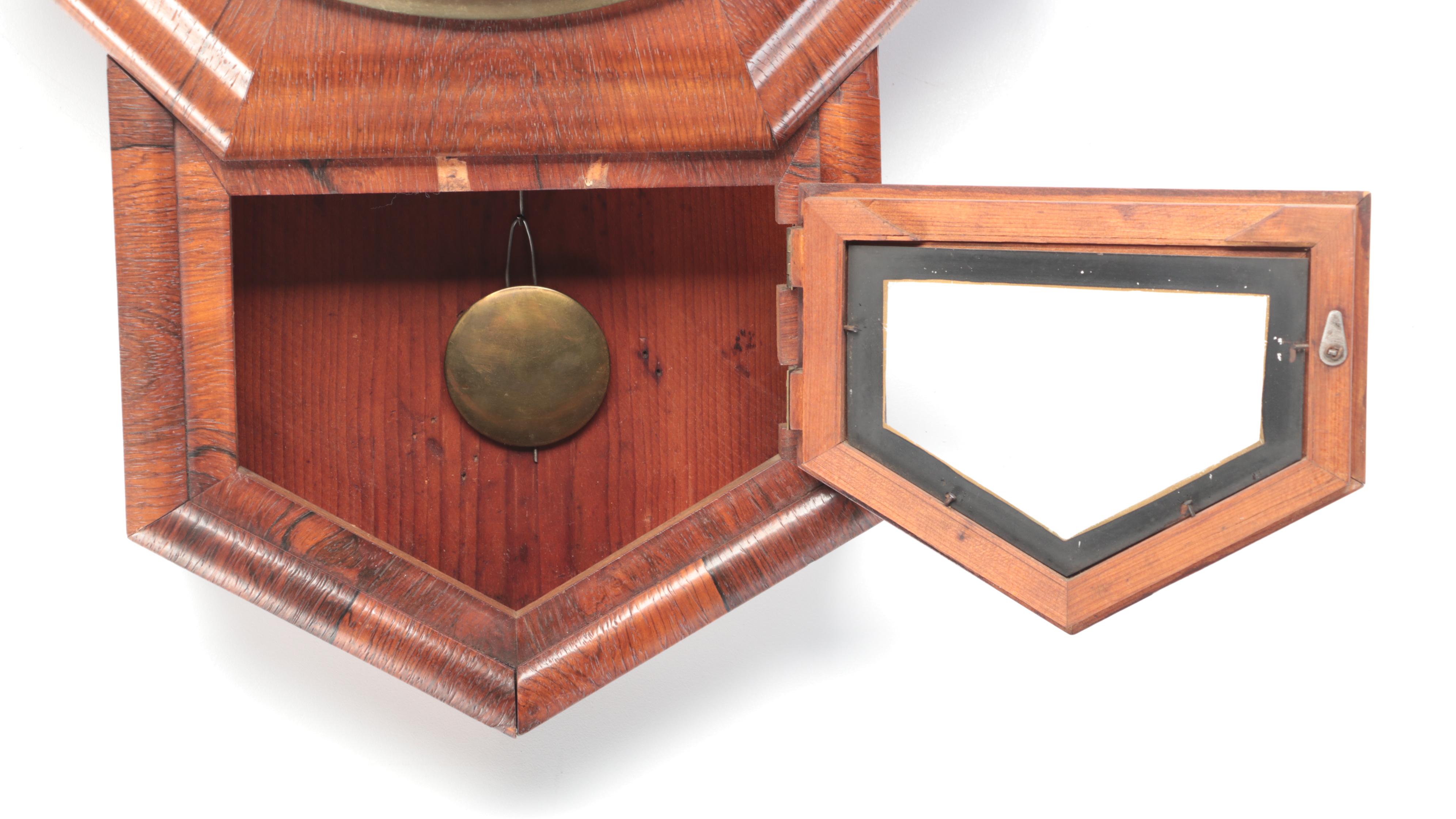 E. N. Welch Manufacturing Co. Wood Octagon Regulator Wall Clock