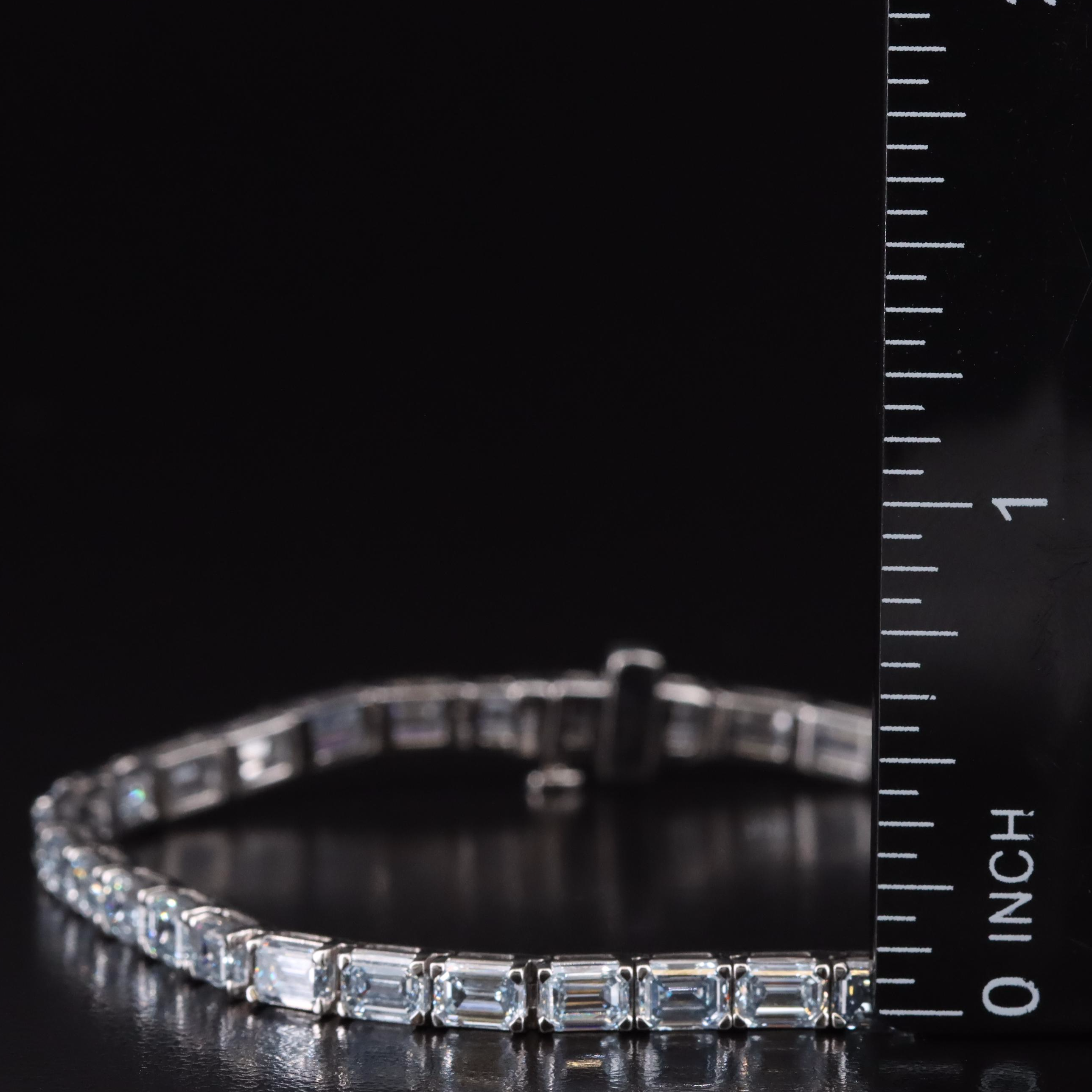 14K 11.50 CTW Lab Grown Fancy Color Diamond Line Bracelet