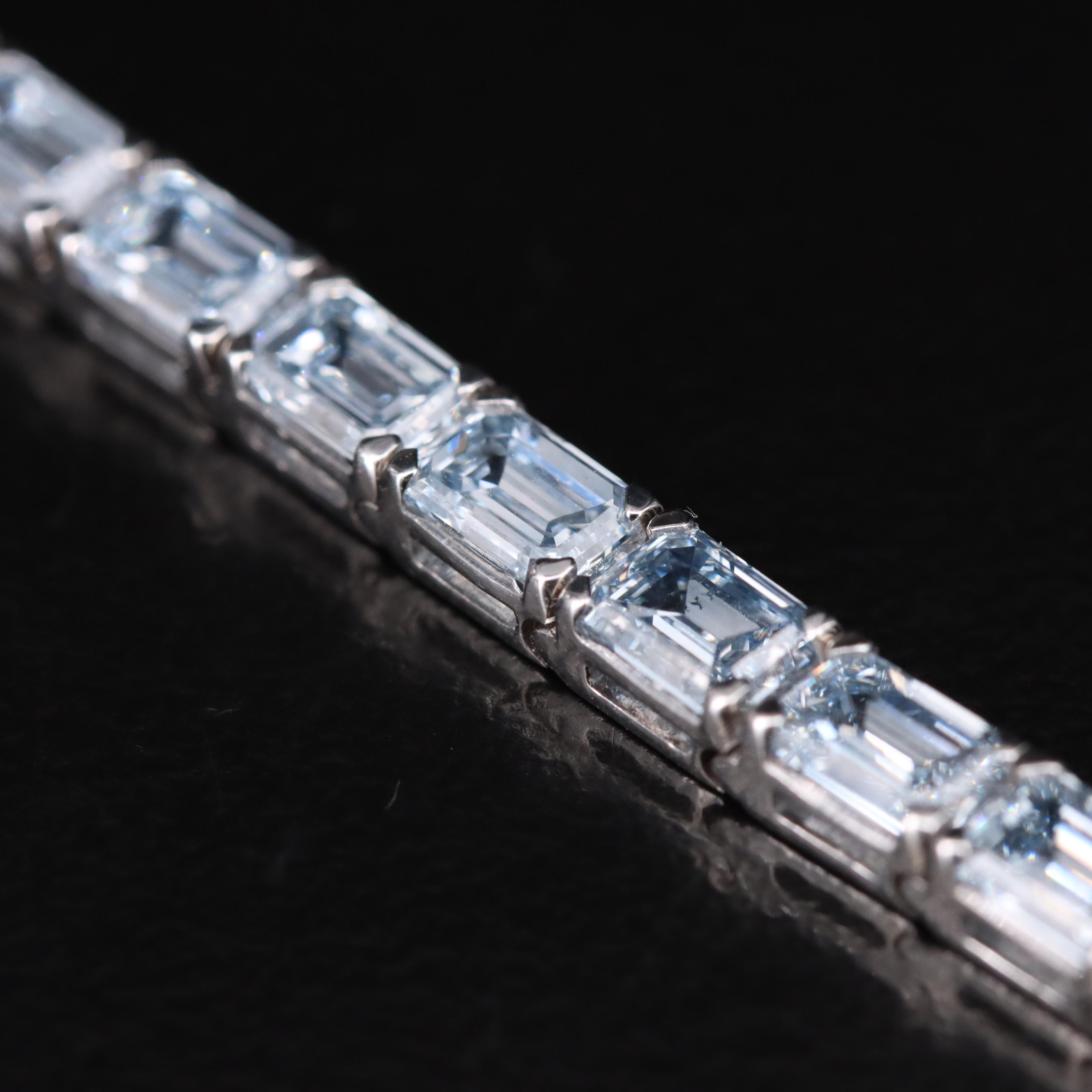 14K 11.50 CTW Lab Grown Fancy Color Diamond Line Bracelet