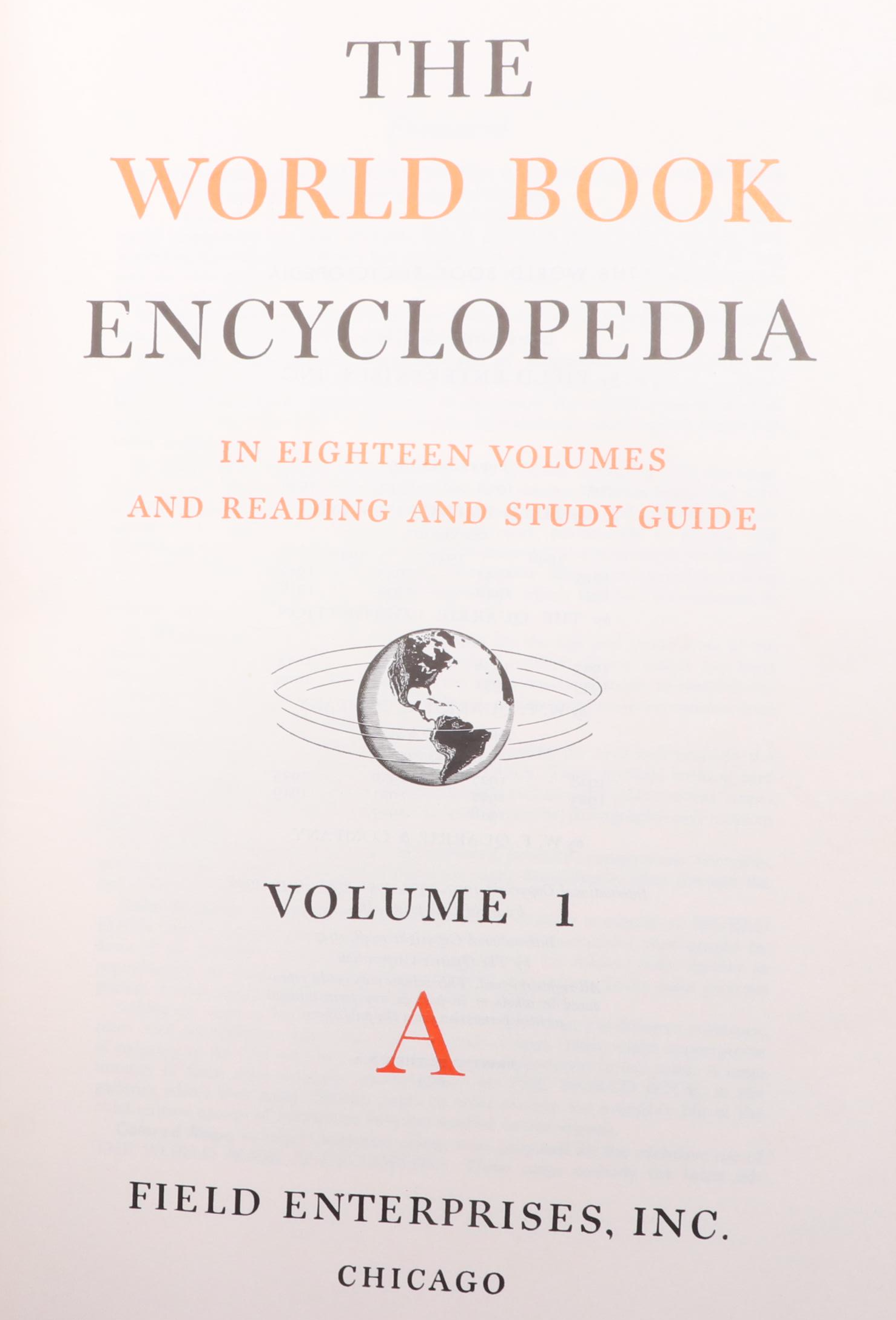"The World Book Encyclopedia" Eighteen-Volume Set with Supplement