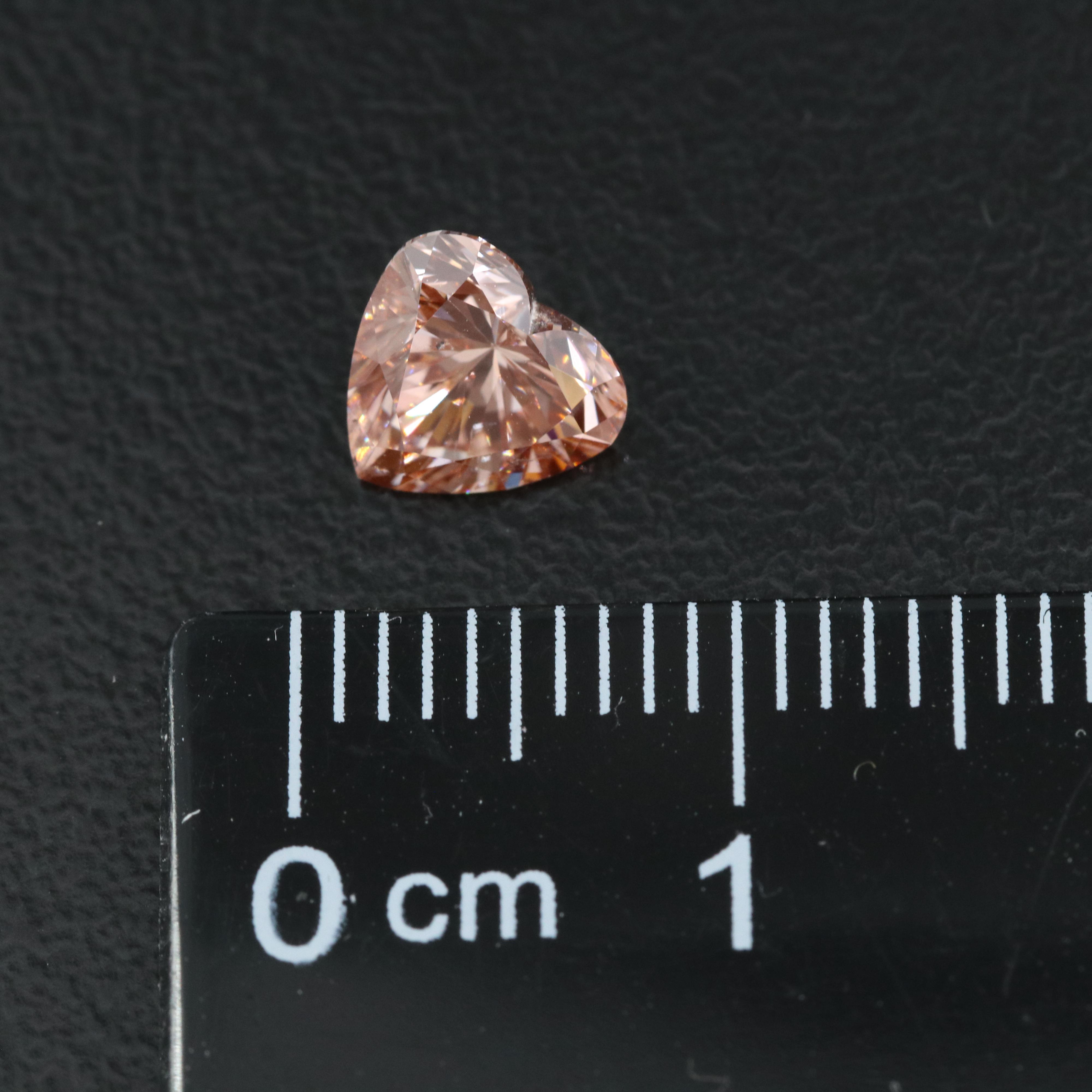 Loose 1.01 CT Fancy Orangy Pink Diamond