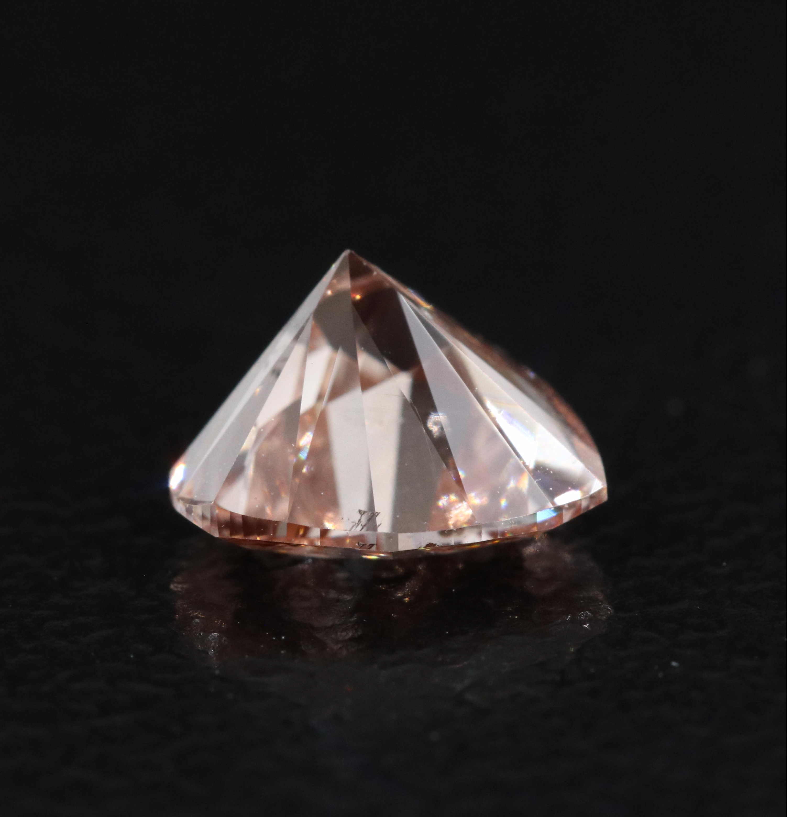 Loose 1.01 CT Fancy Orangy Pink Diamond