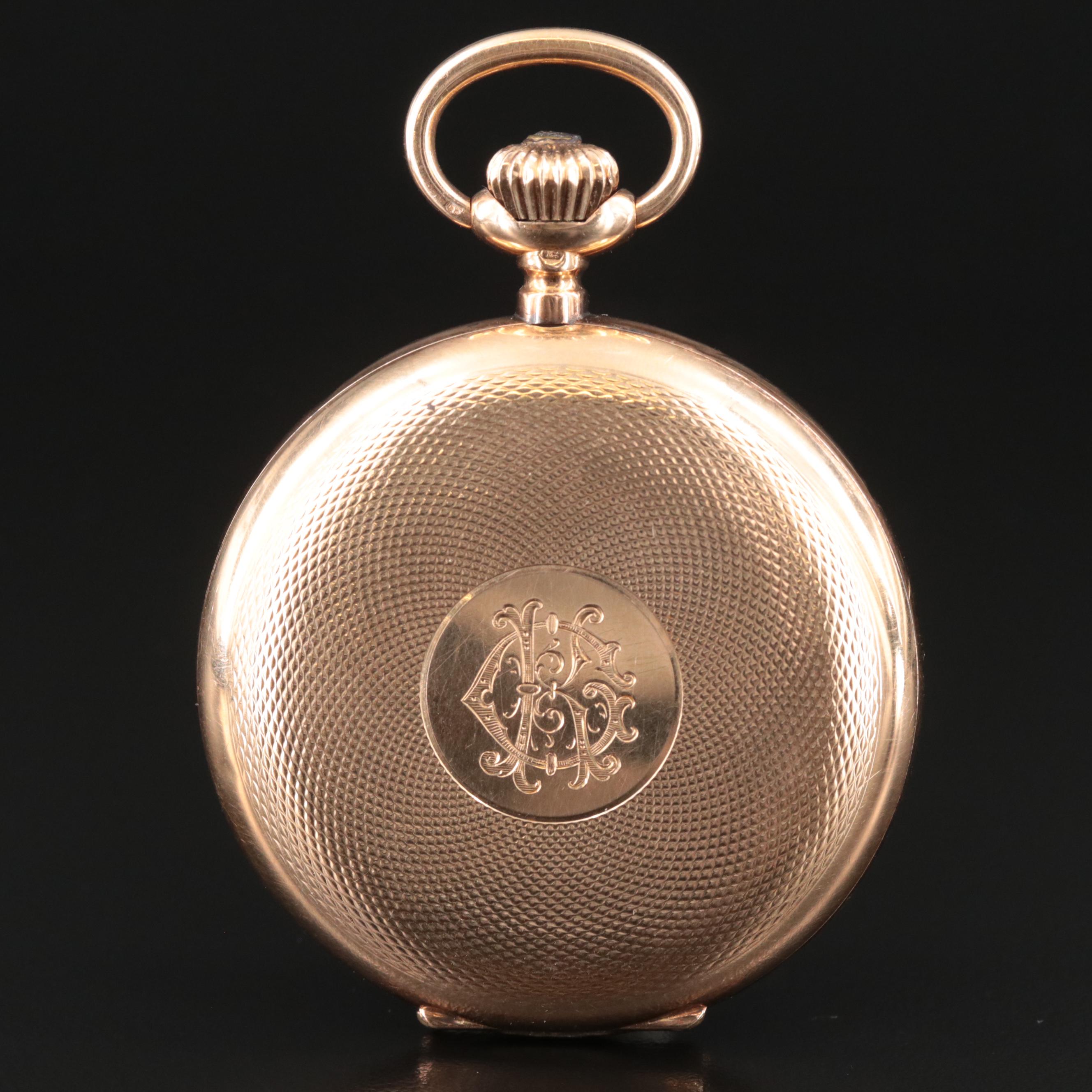 Antique 14K Audemars Freres Brassus, Geneve Hunting Case Pocket Watch