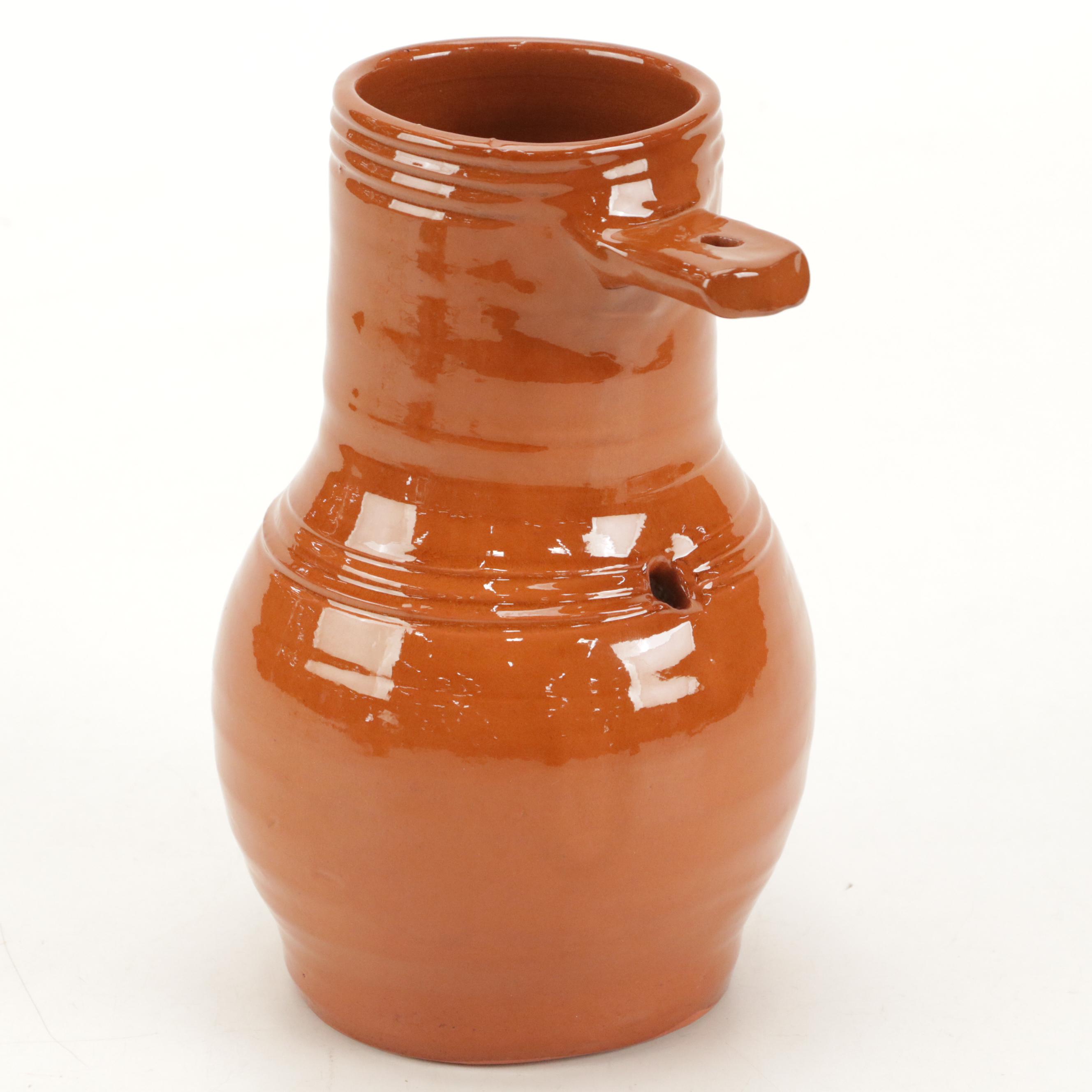 Williamsburg Pottery Bird Bottle with Bird Candle and Figurine