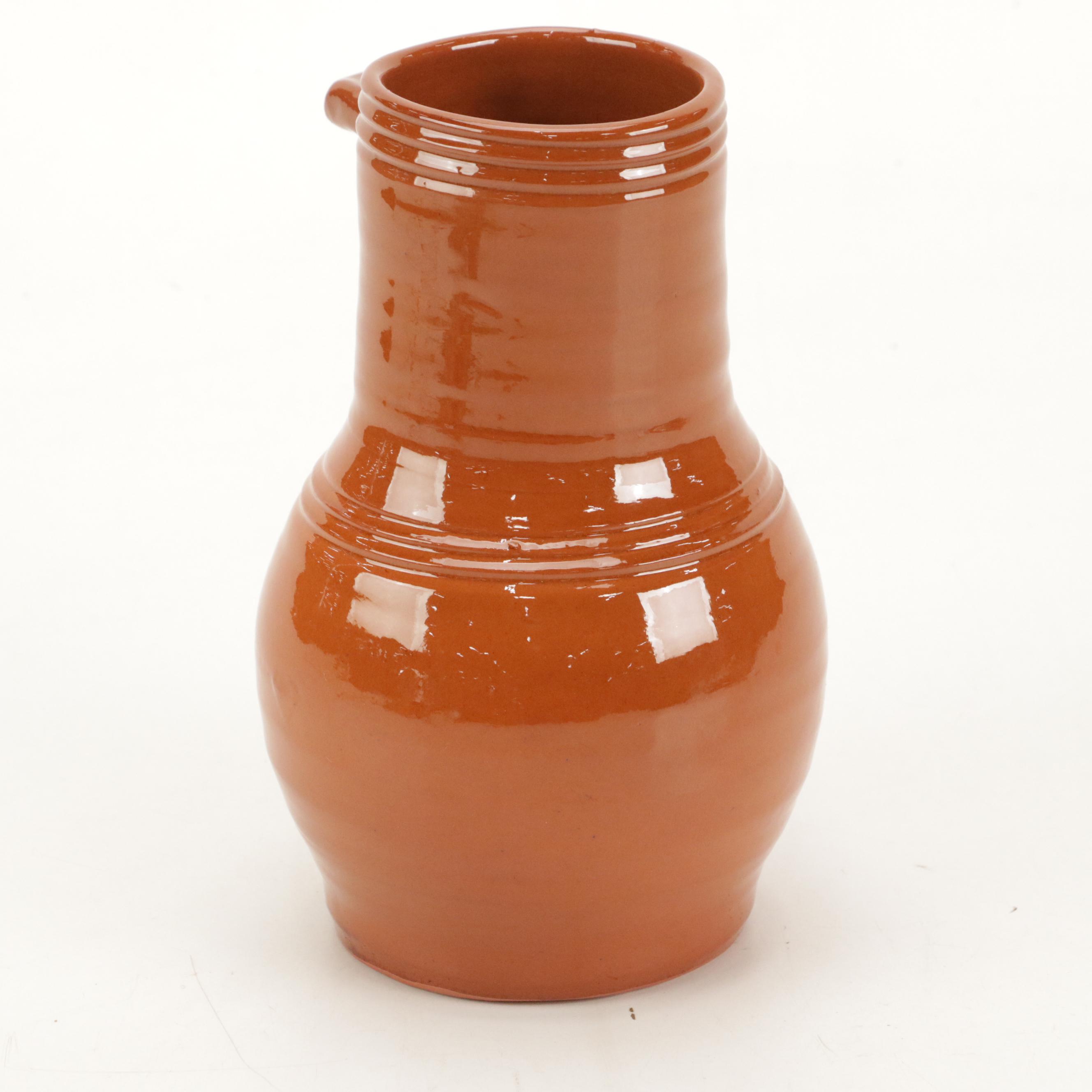 Williamsburg Pottery Bird Bottle with Bird Candle and Figurine