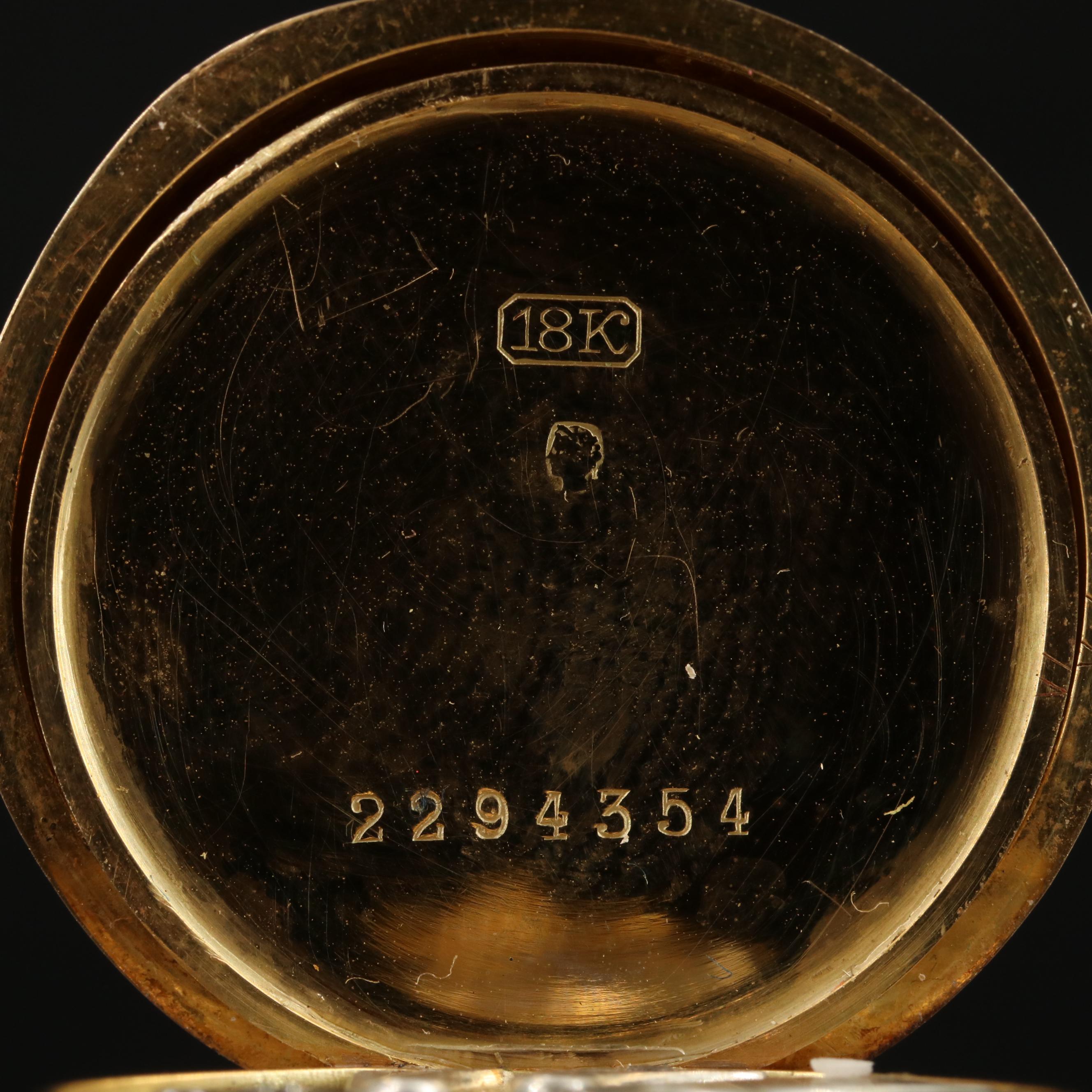 18K and Enamel Vintage Swiss Pendant Watch