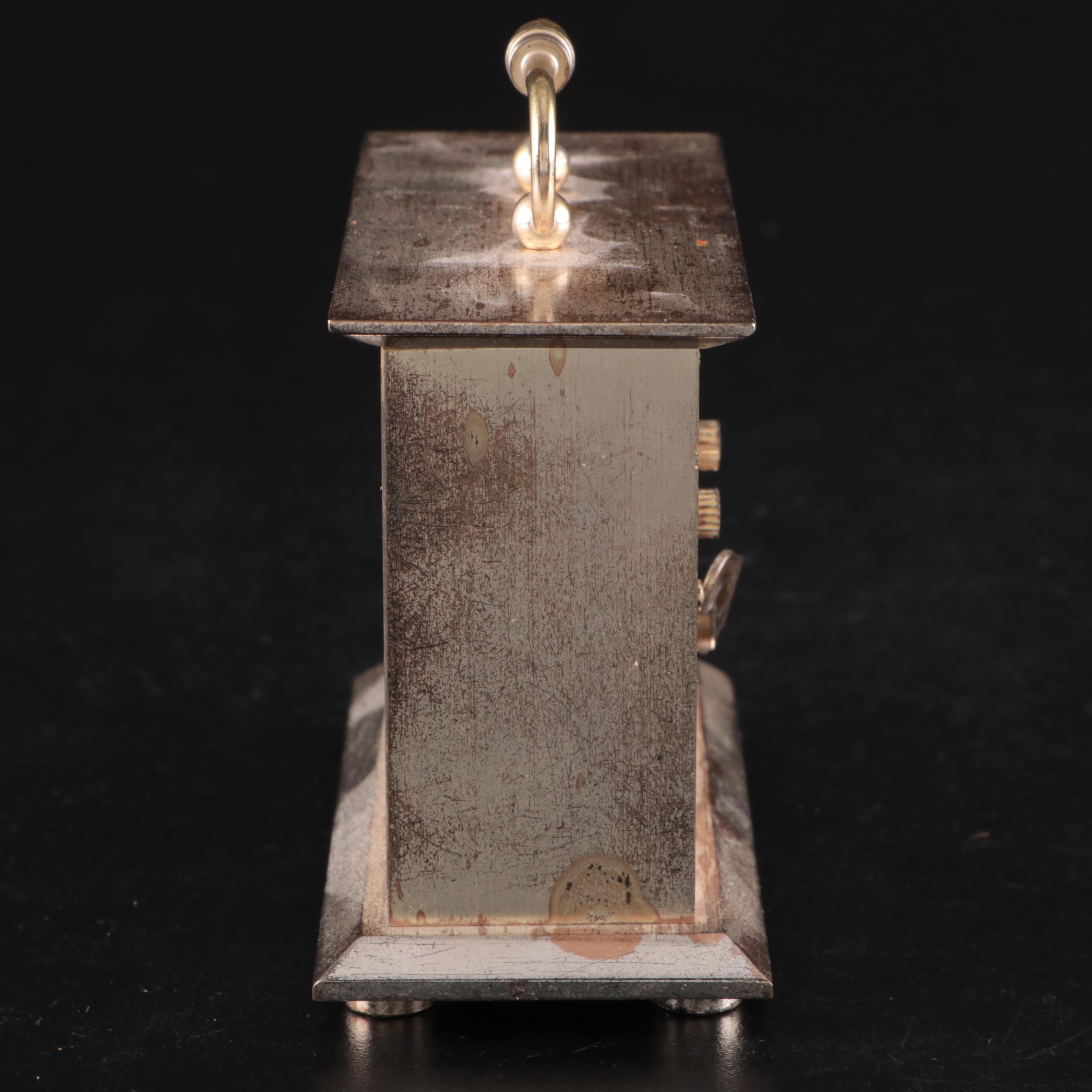 Swiss Bulova Carriage Alarm Clock with German Bulova Anniversary Clock