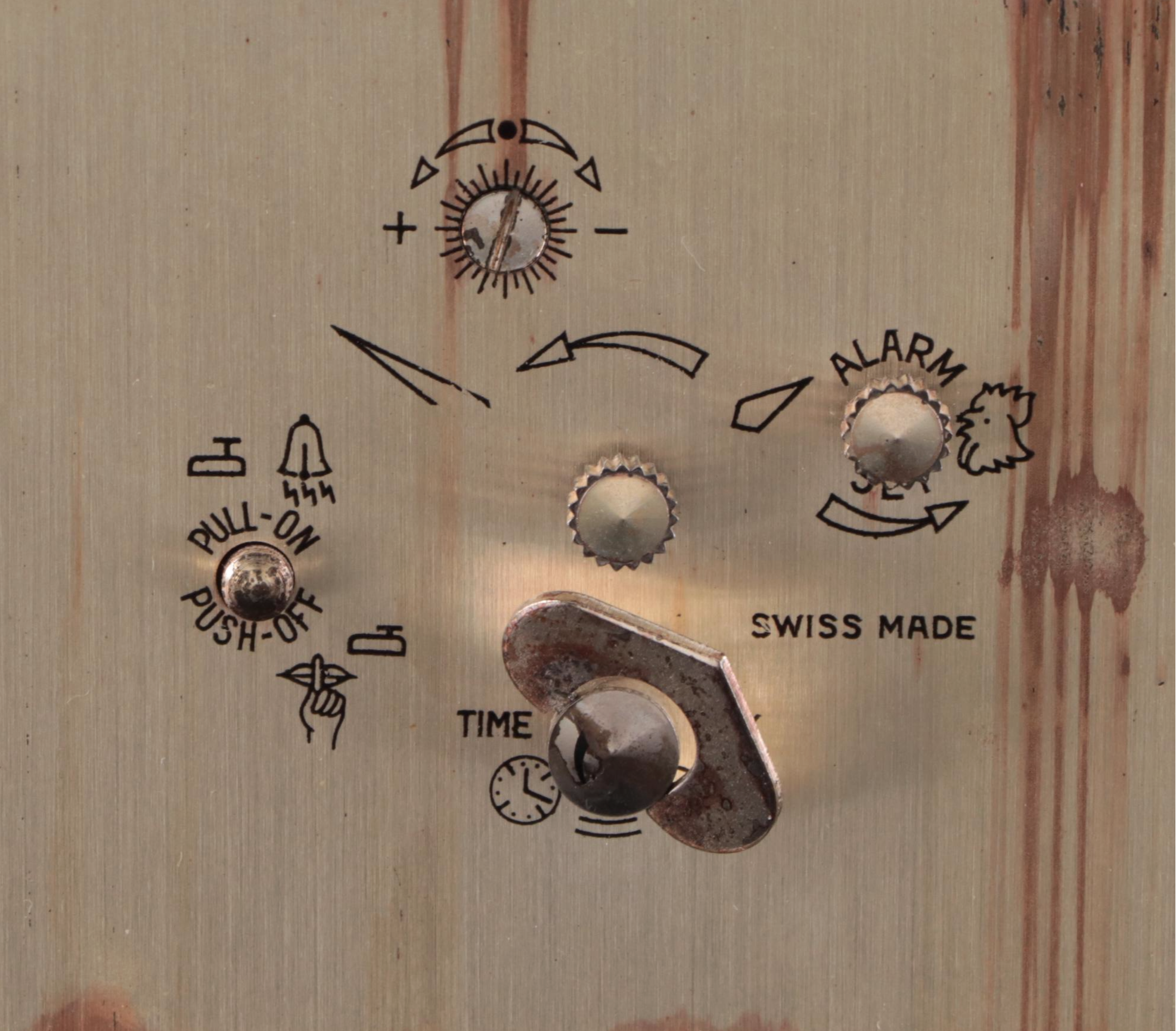 Swiss Bulova Carriage Alarm Clock with German Bulova Anniversary Clock