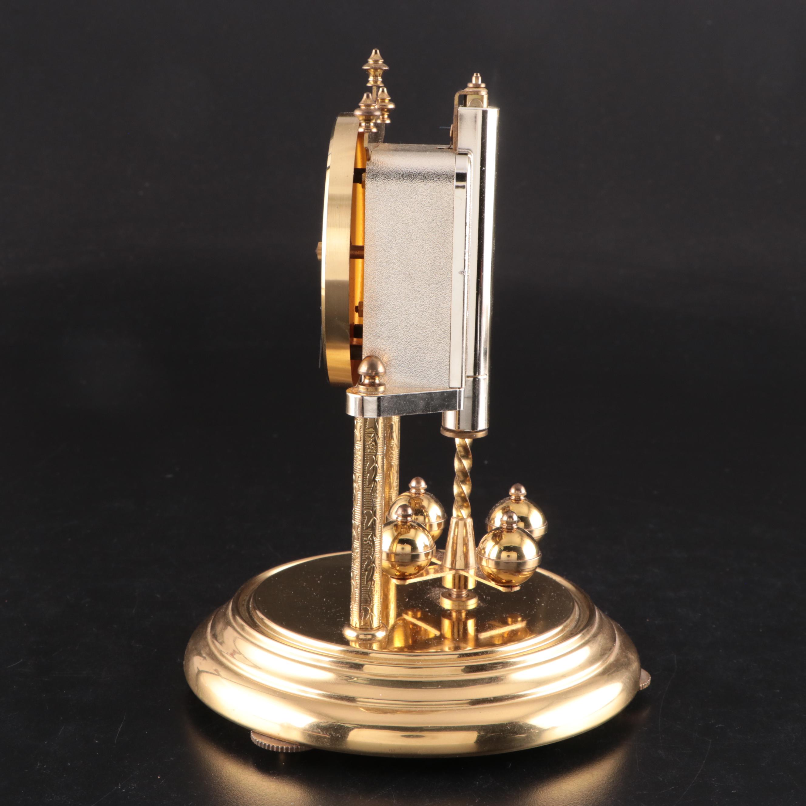 Swiss Bulova Carriage Alarm Clock with German Bulova Anniversary Clock