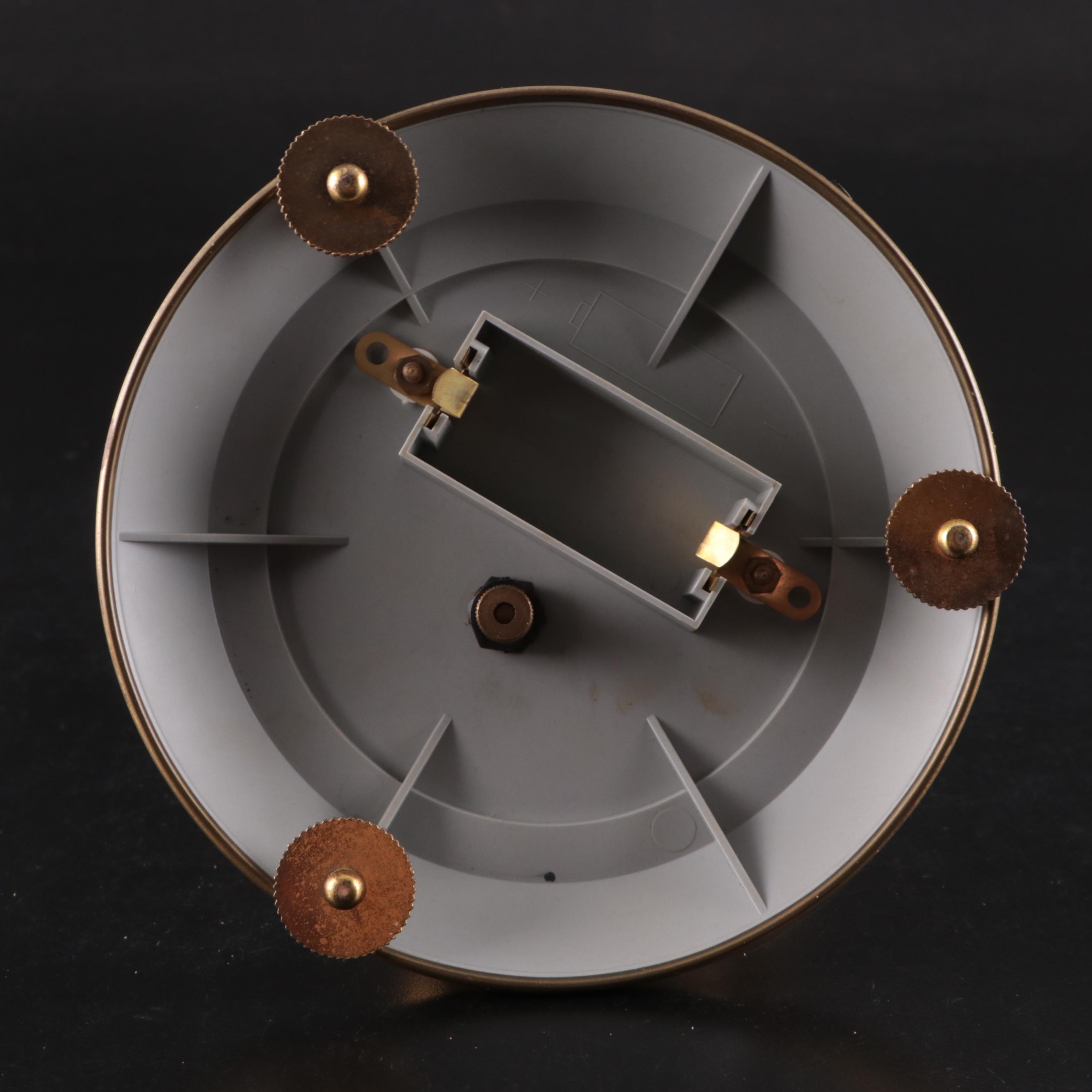 Swiss Bulova Carriage Alarm Clock with German Bulova Anniversary Clock