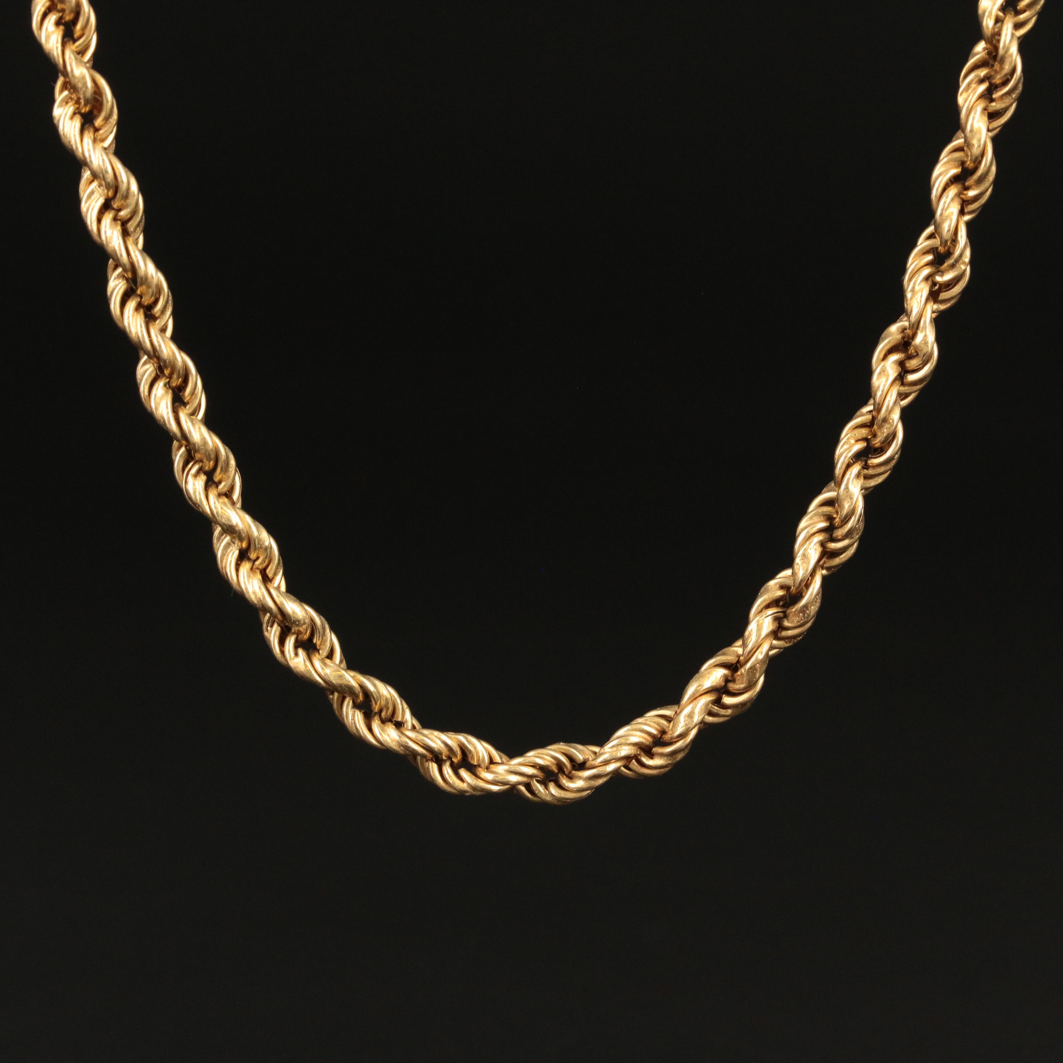14K Rope Chain Necklace