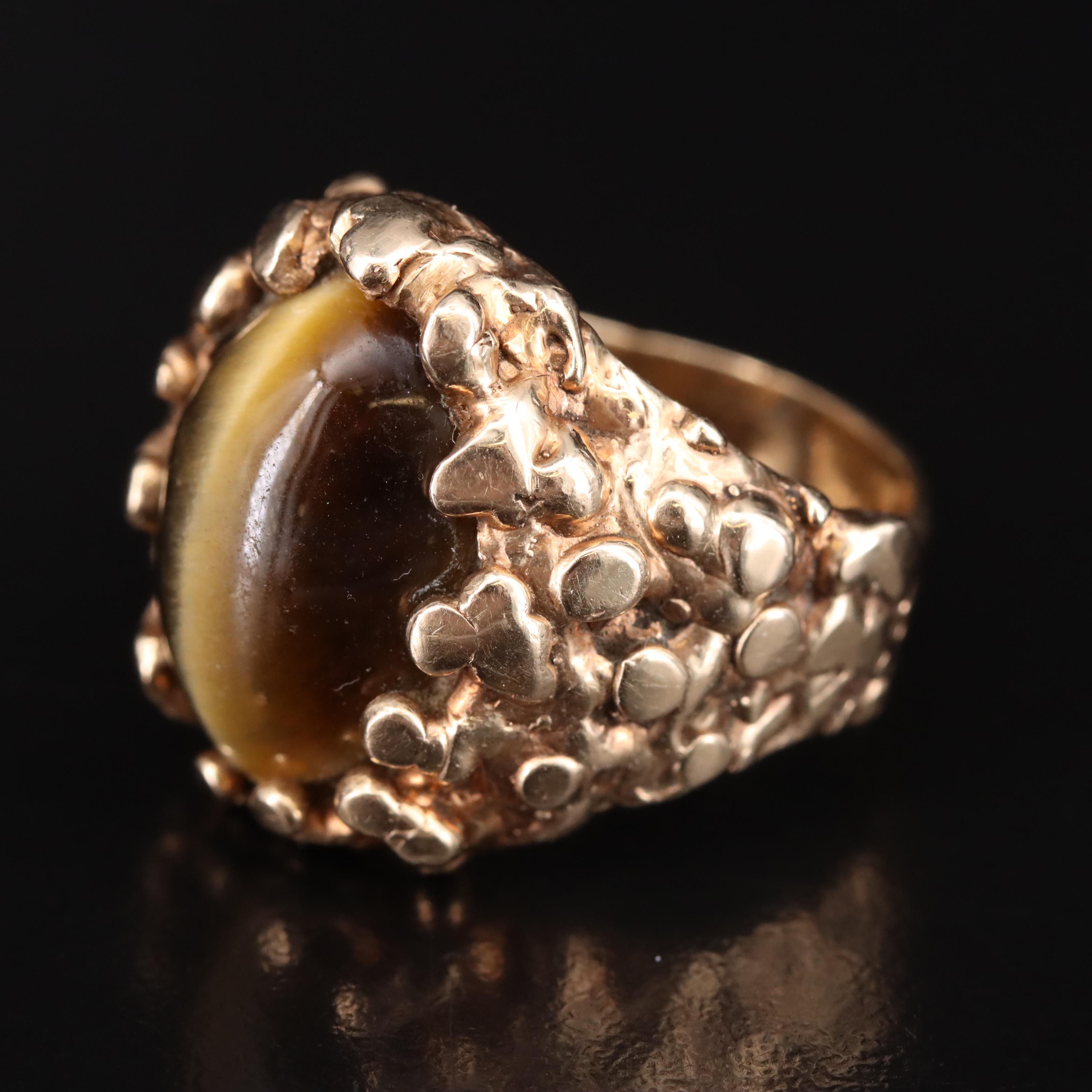 Vintage 14K Tiger's Eye Ring