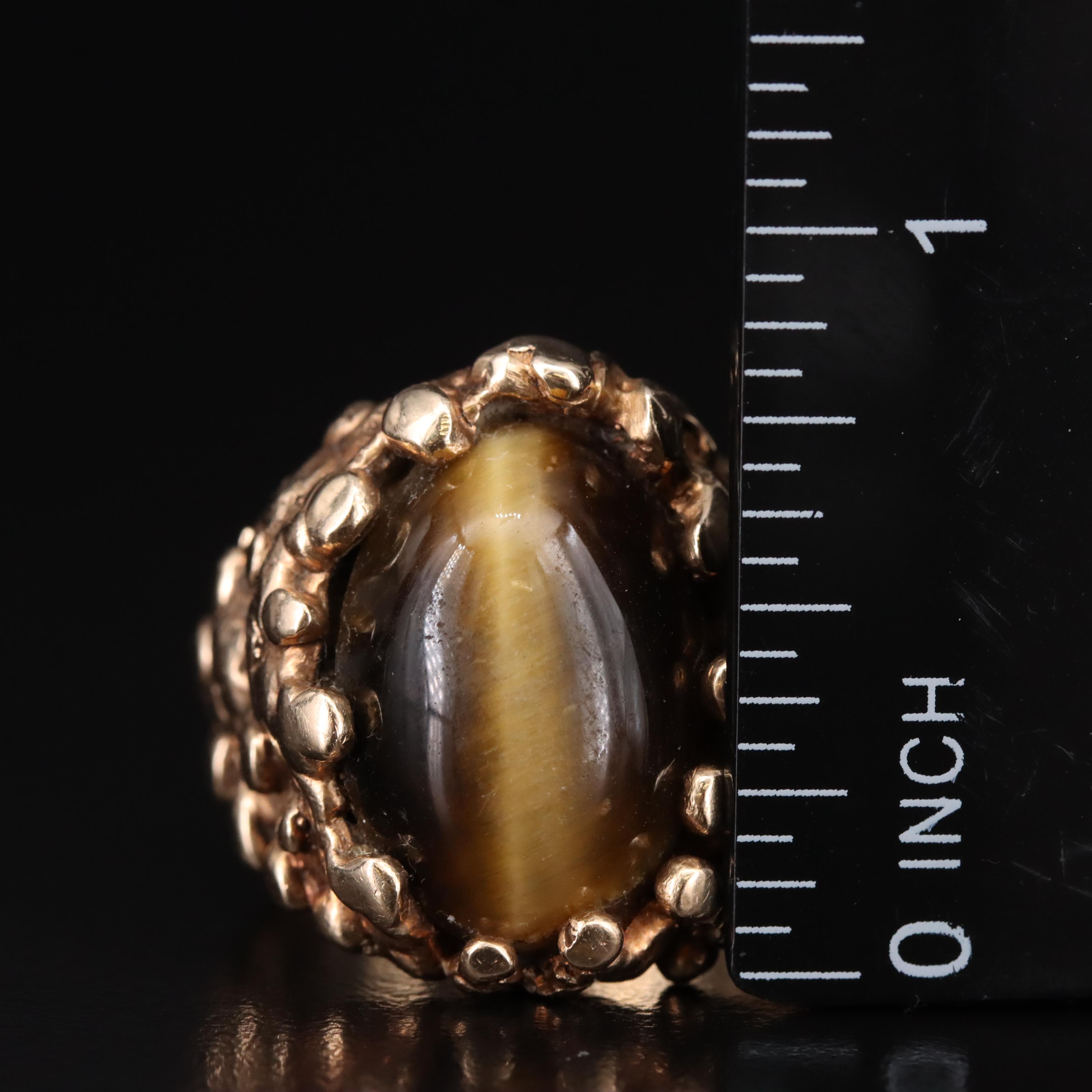 Vintage 14K Tiger's Eye Ring