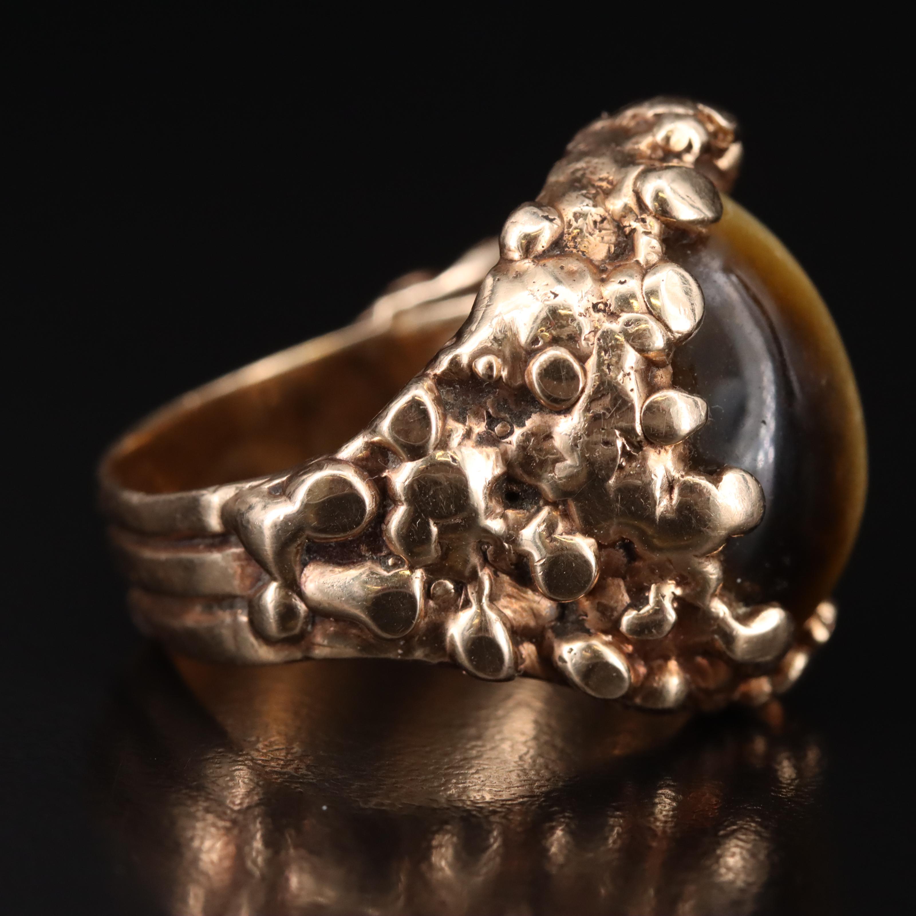 Vintage 14K Tiger's Eye Ring