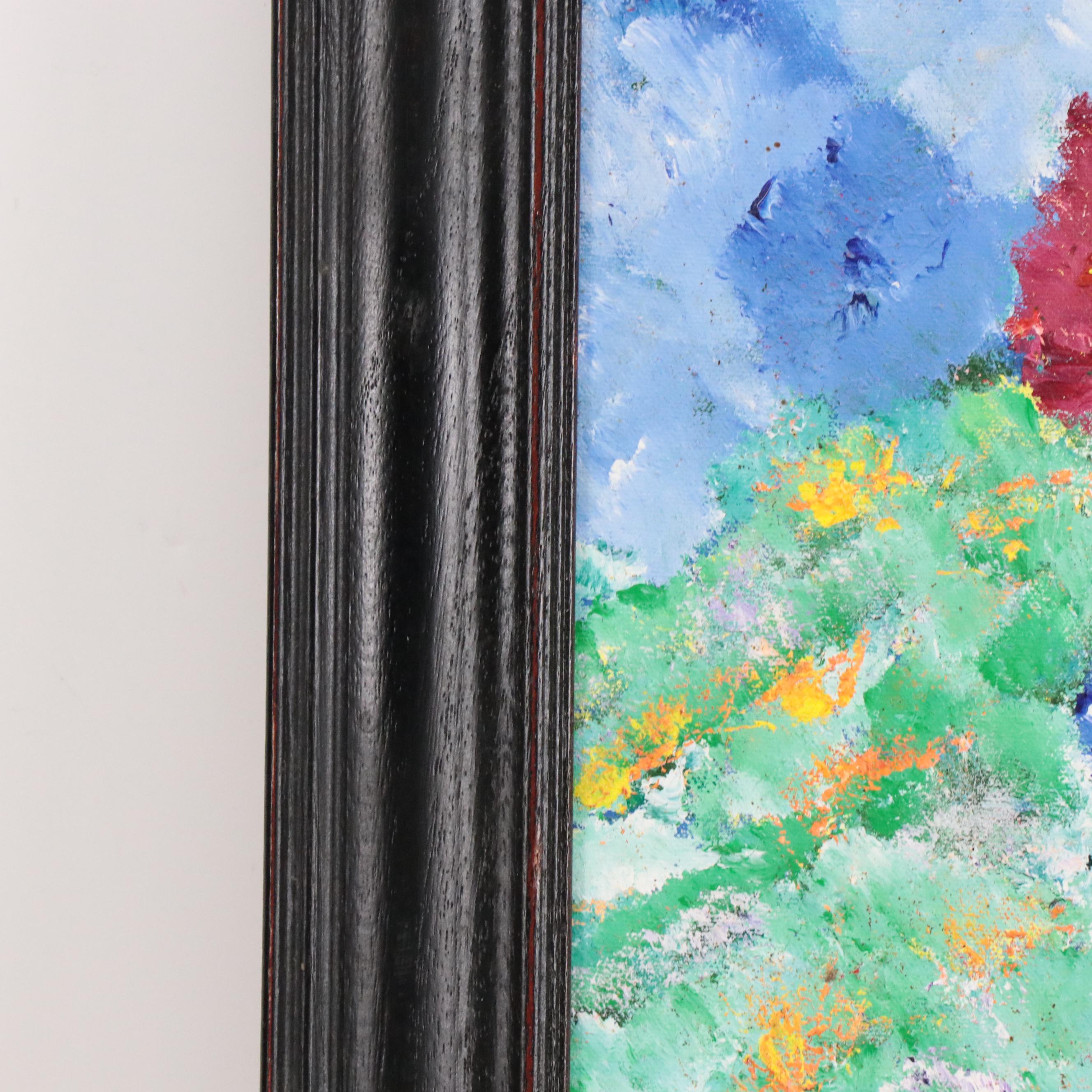 Barbara Curry Impressionist Style Landscape Acrylic Painting , 1989