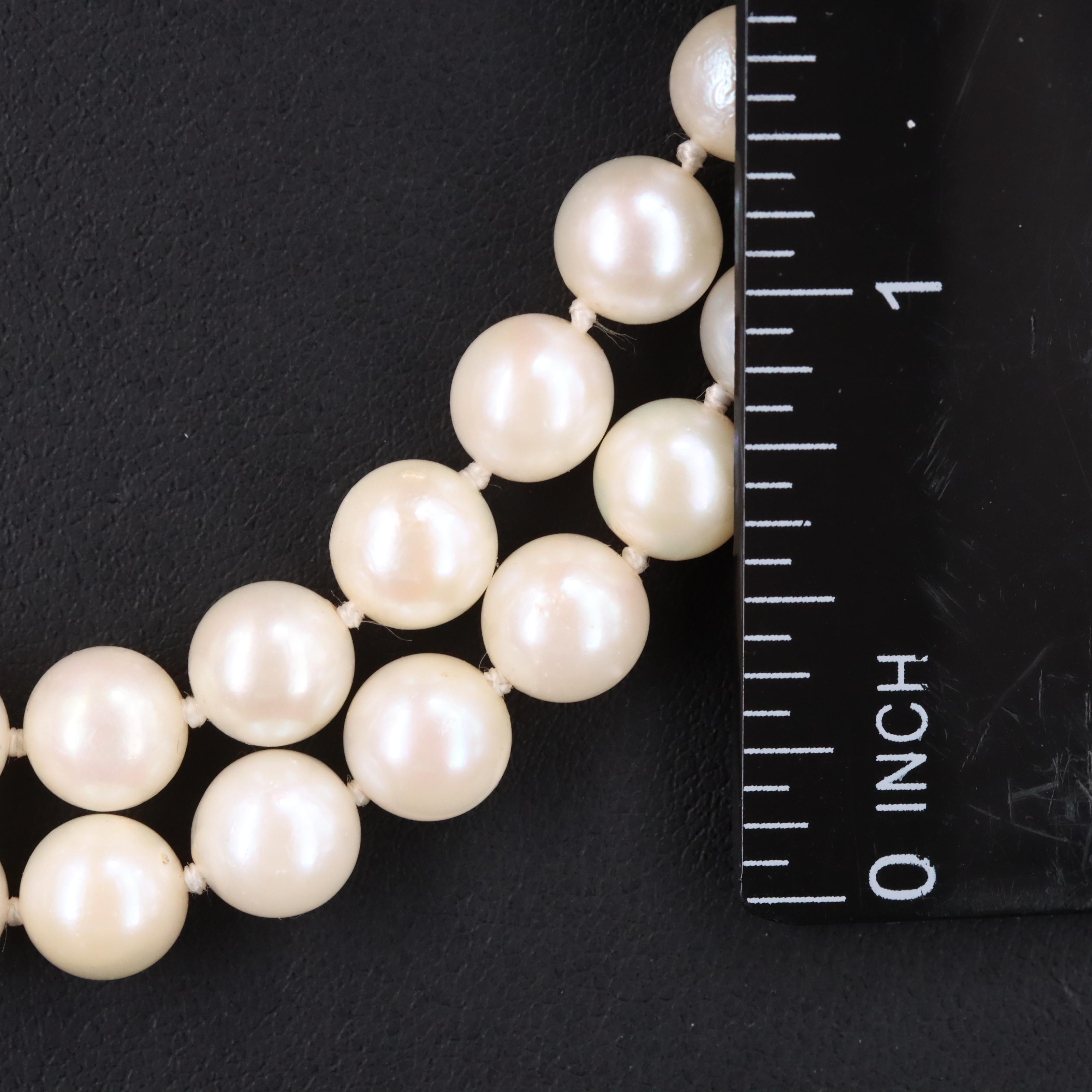 Pearl Double Strand Necklace with 14K Clasp