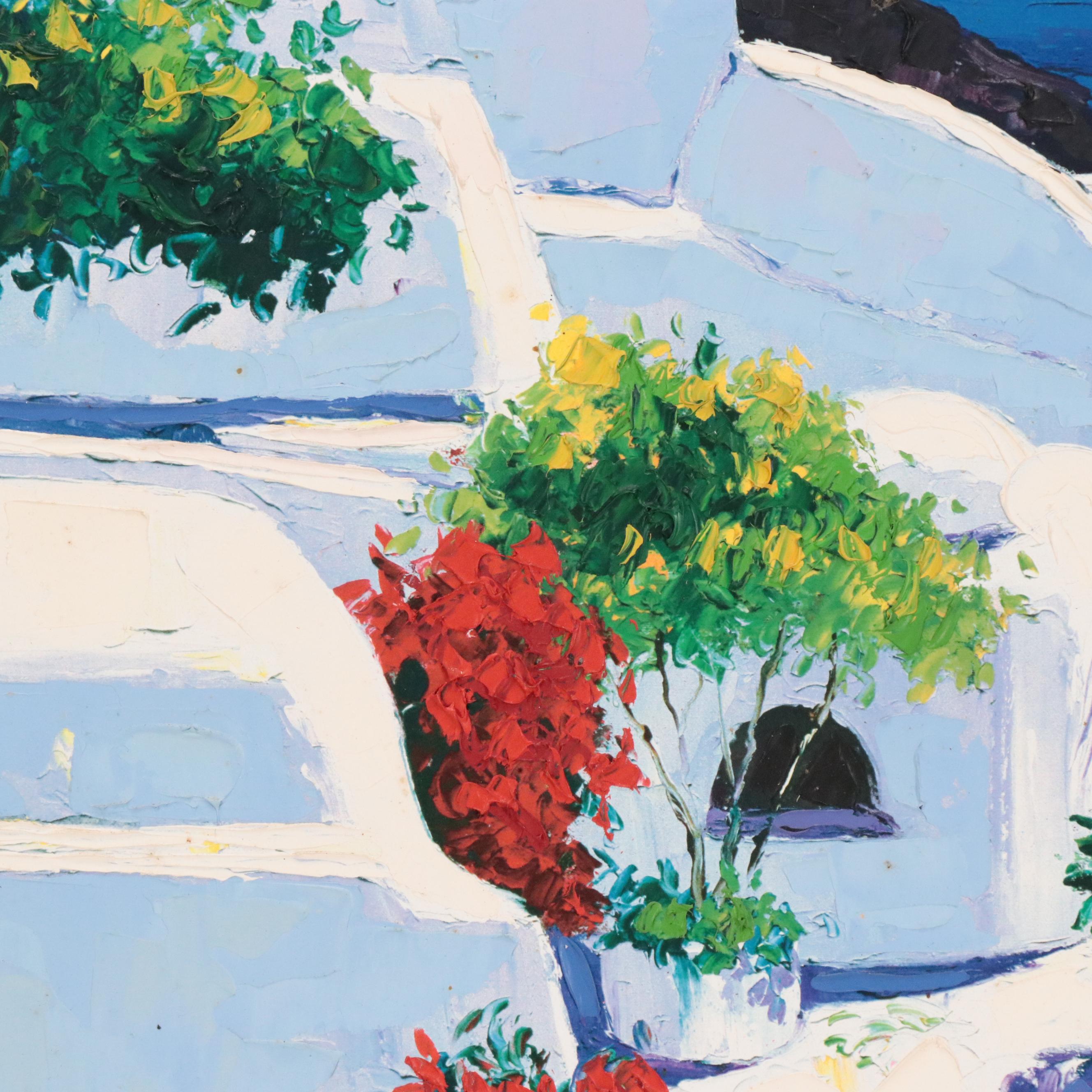 Barbara McCann Embellished Serigraph "The Greek Isles II," 1999