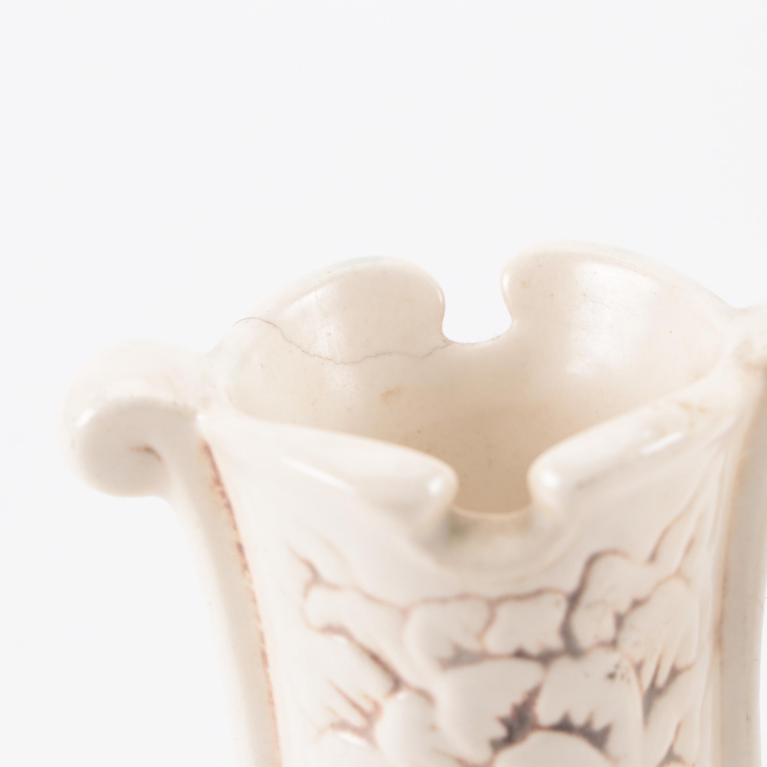 Red Wing Pottery Vase and Candlesticks with Hull Pottery Console Bowl Planter