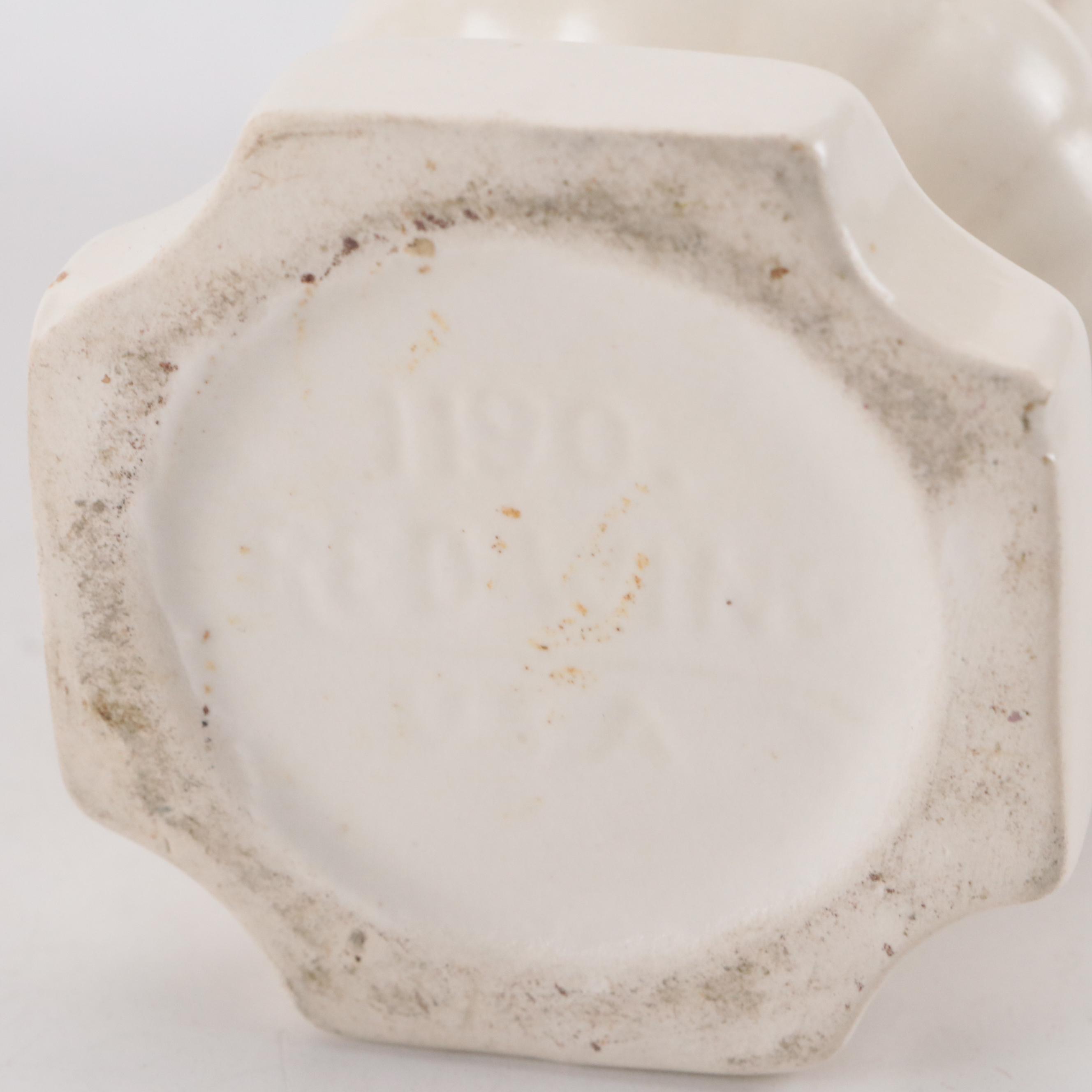 Red Wing Pottery Vase and Candlesticks with Hull Pottery Console Bowl Planter