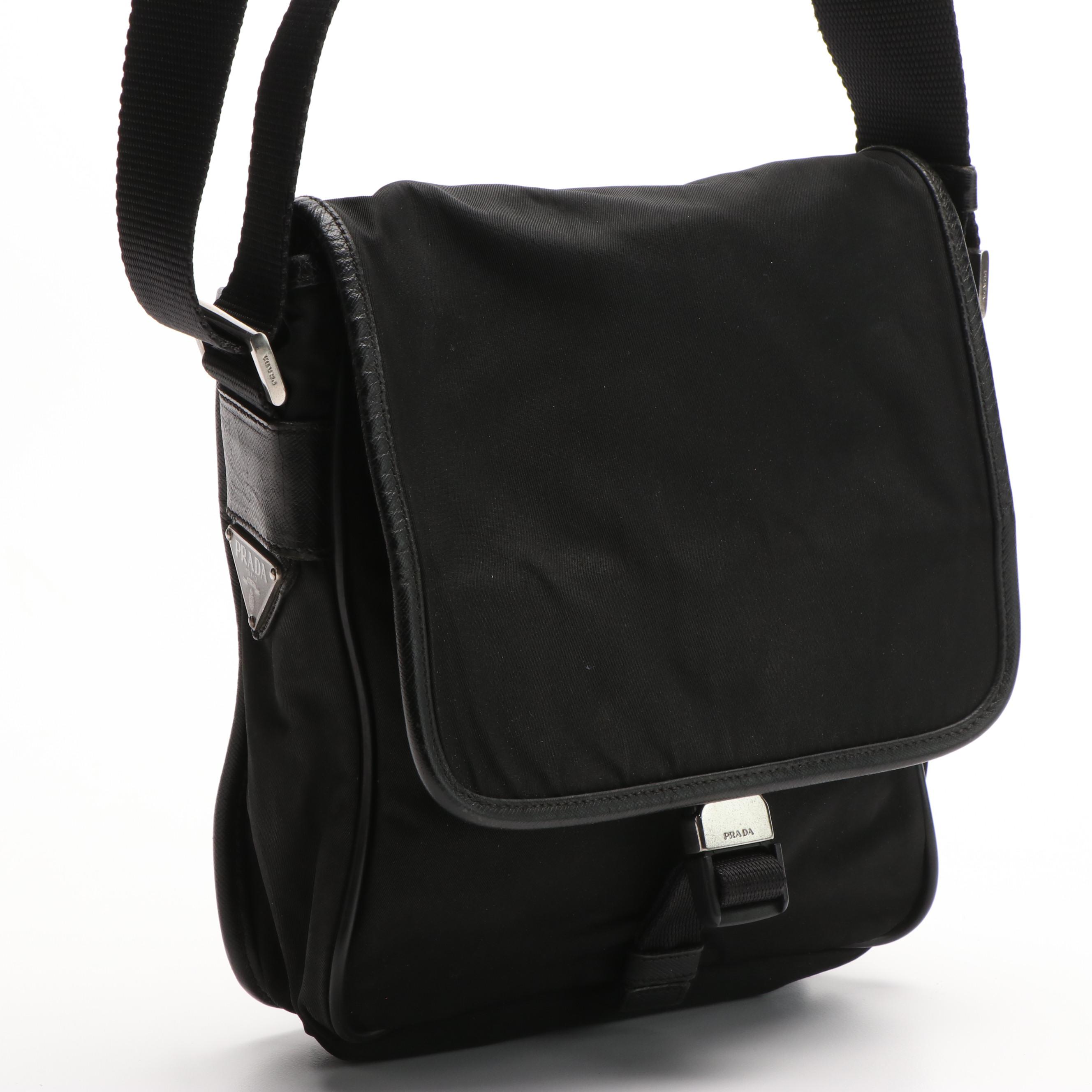 Prada Black Tessuto Nylon Crossbody Bag