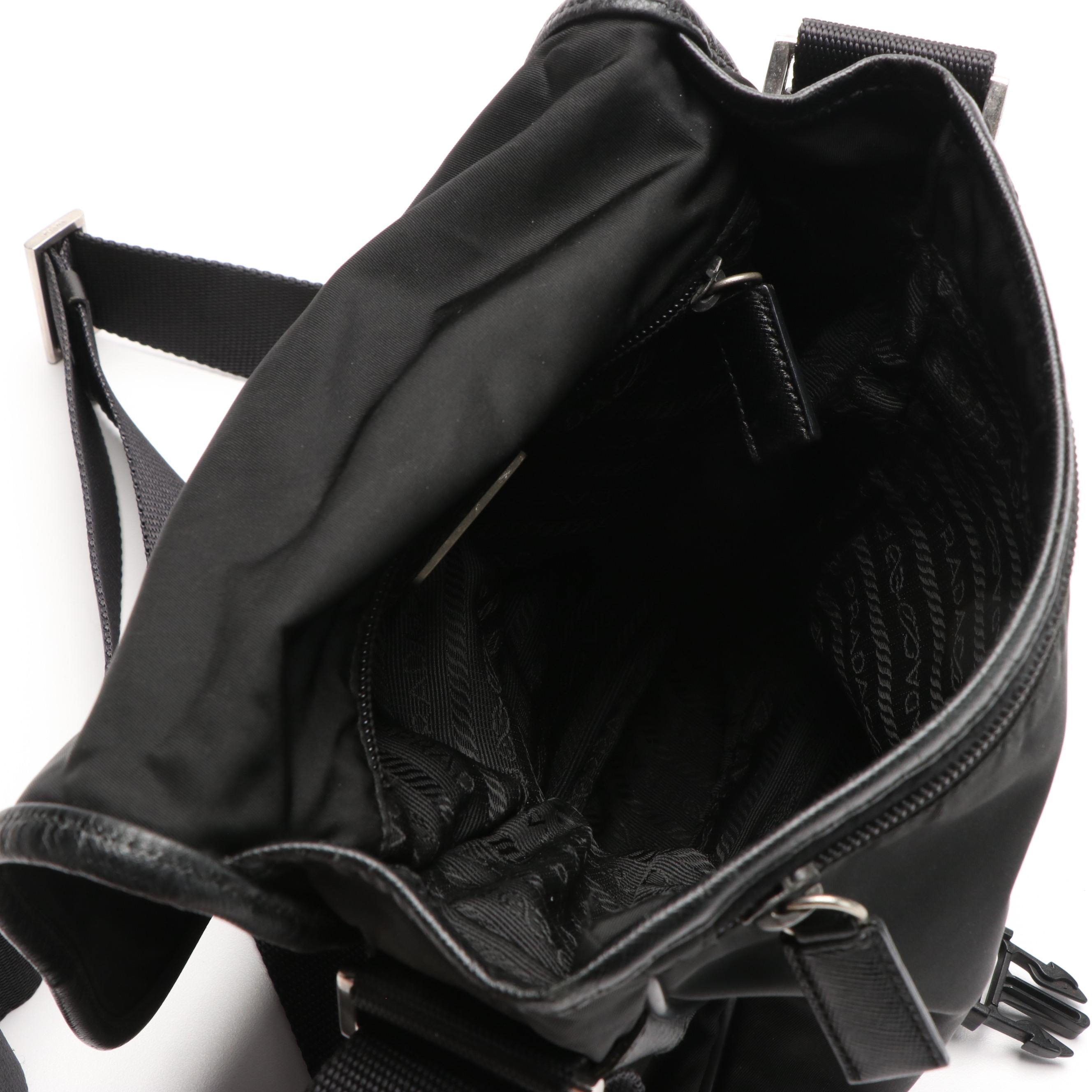 Prada Black Tessuto Nylon Crossbody Bag