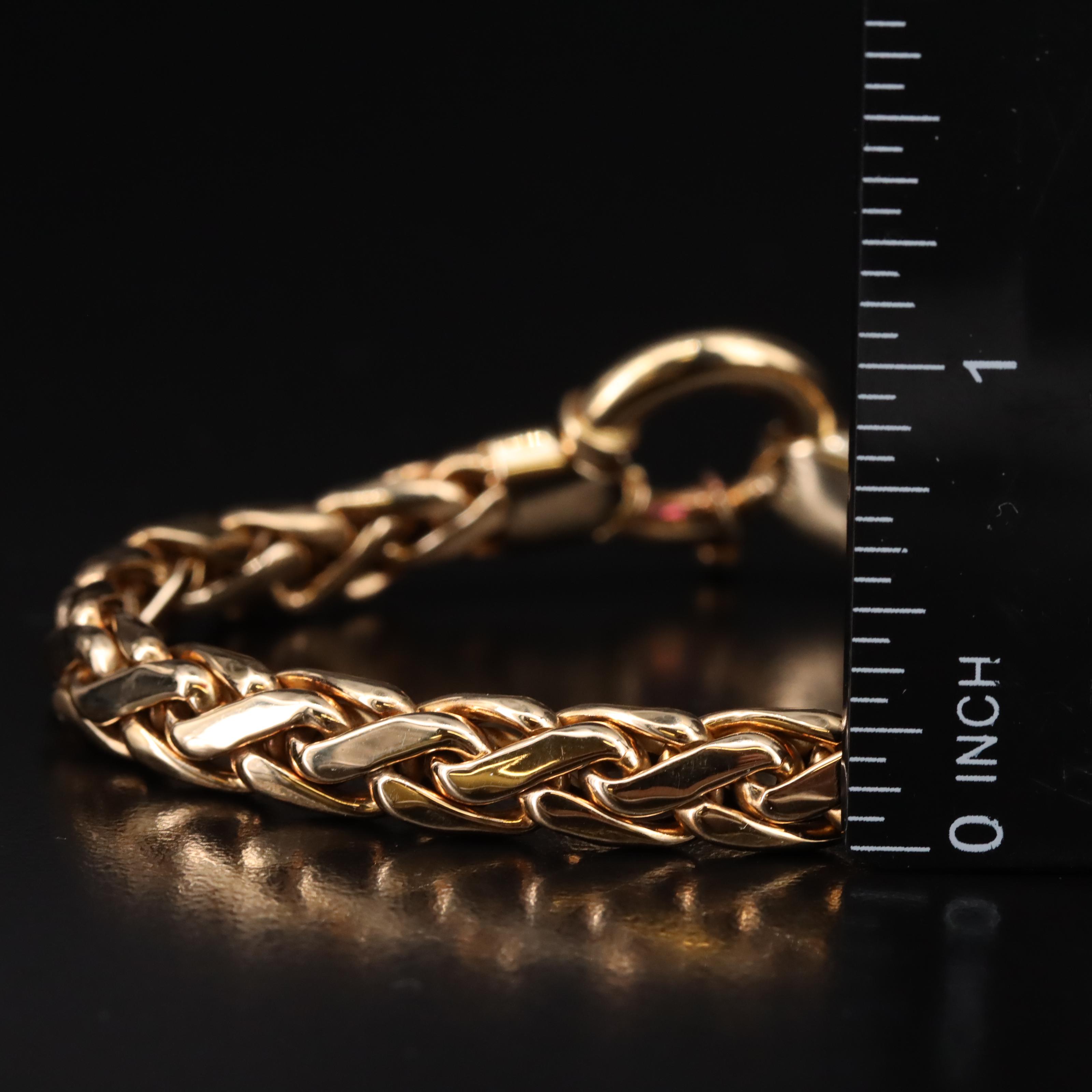 14K Wheat Chain Bracelet