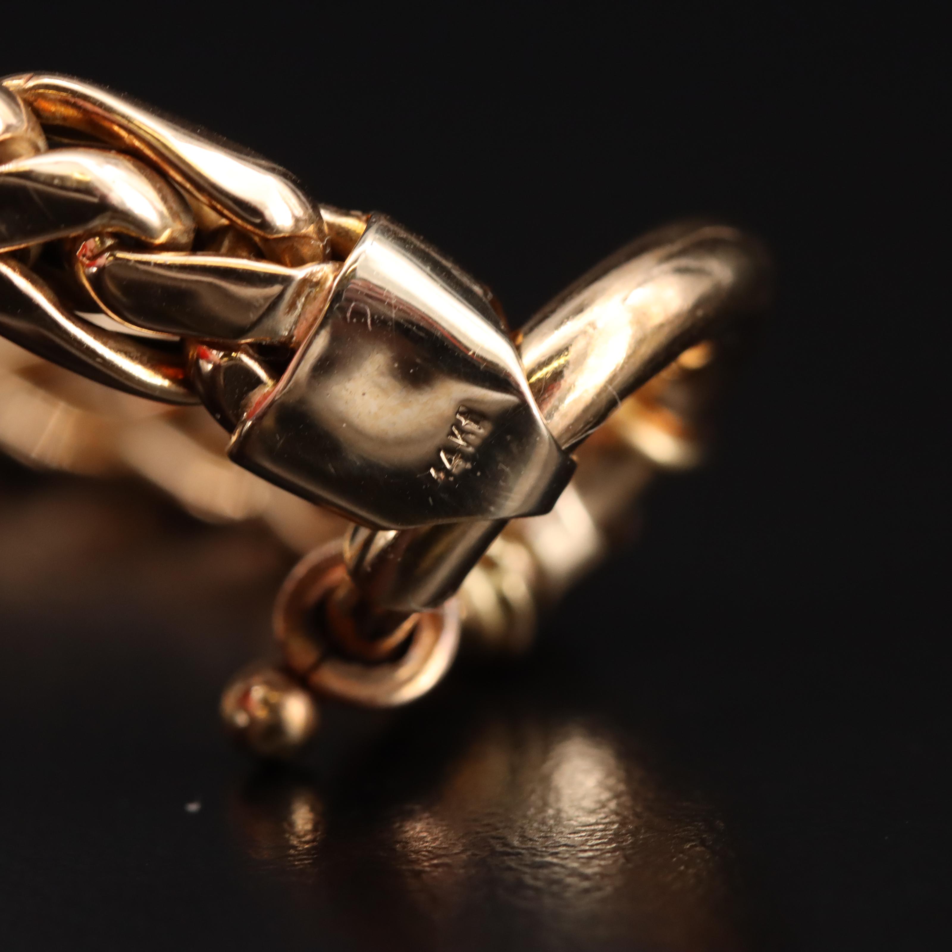 14K Wheat Chain Bracelet