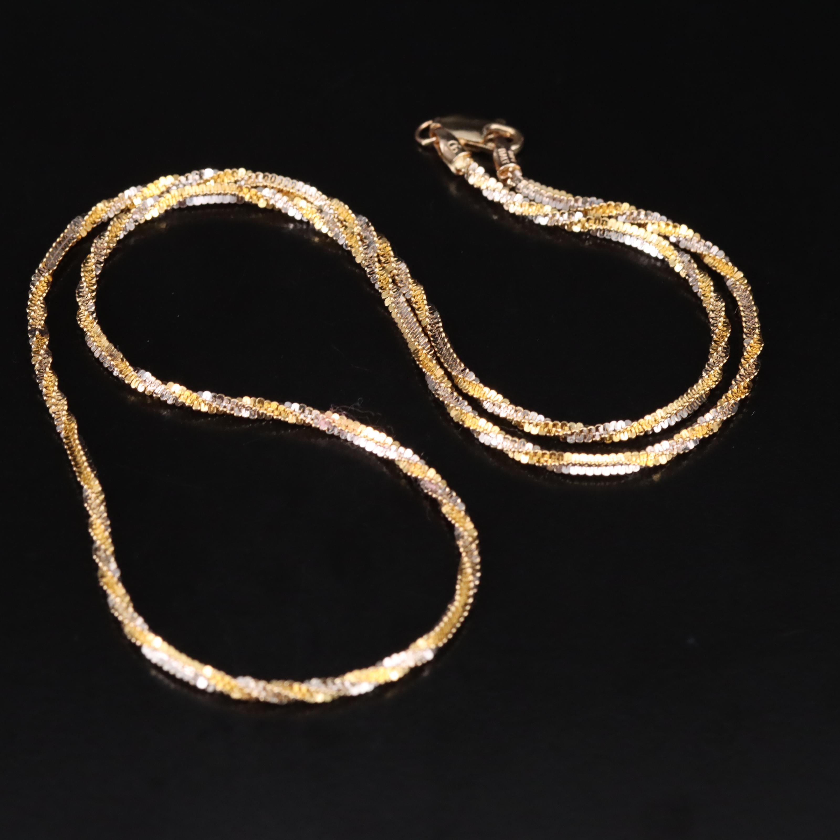14K Sparkle Chain Necklace EBTH