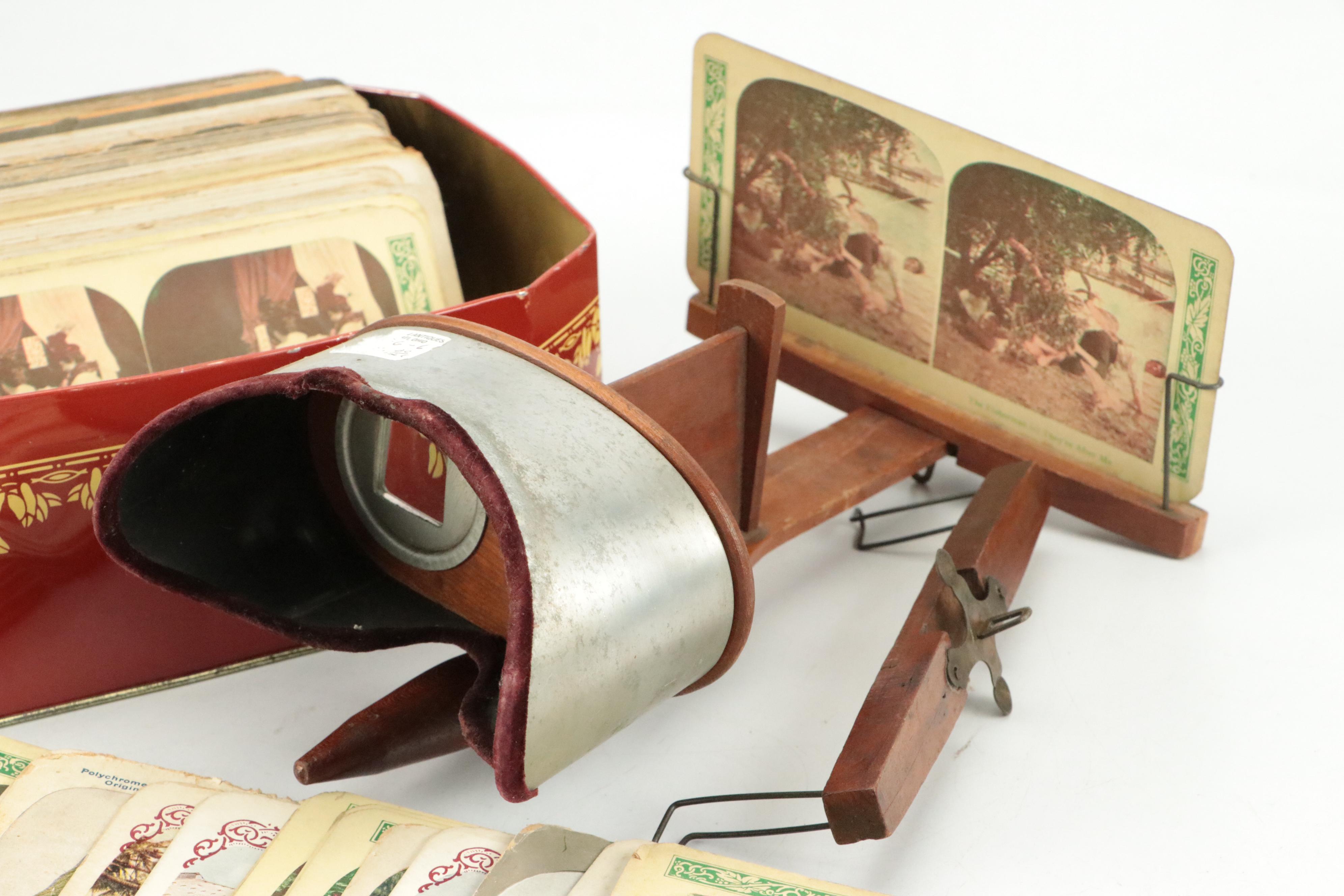Underwood & Underwood Stereoscope with View Cards