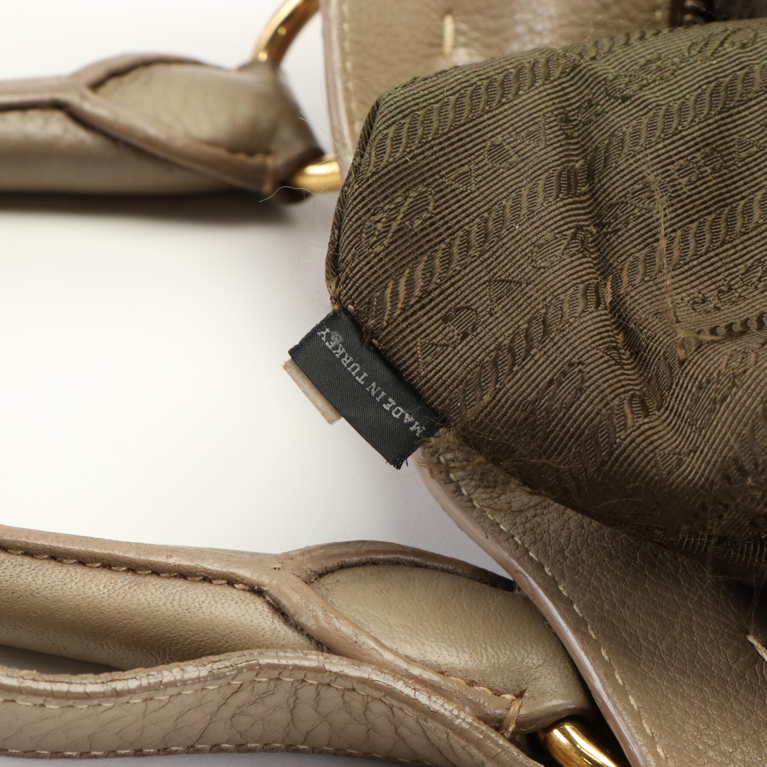 Prada Tote in Grey Vitello Daino Leather