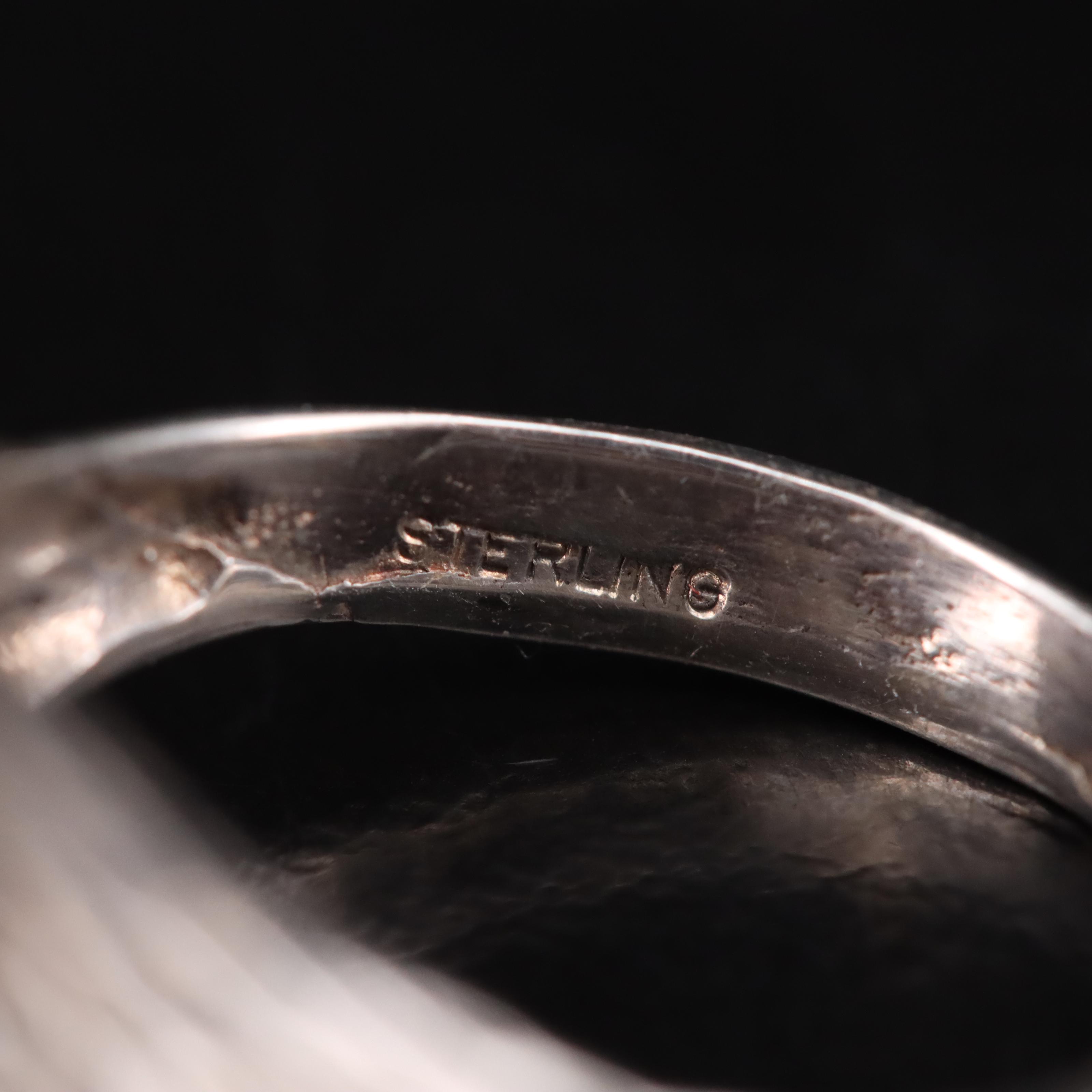 Sterling Glass Taxidermy Eye Ring