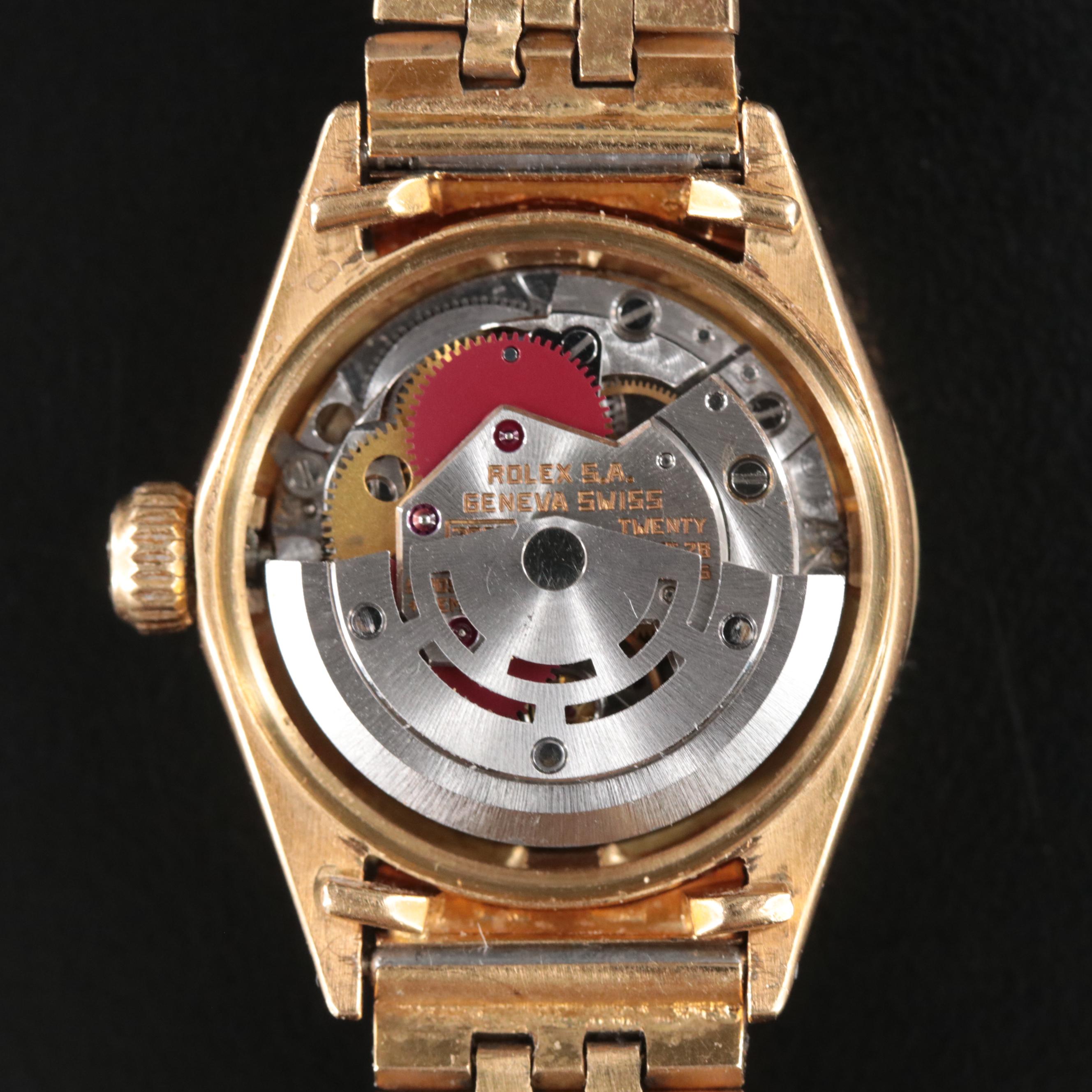 Modified Rolex Custom Mother-of-Pearl, Diamond Dial, Sapphire Bezel Watch