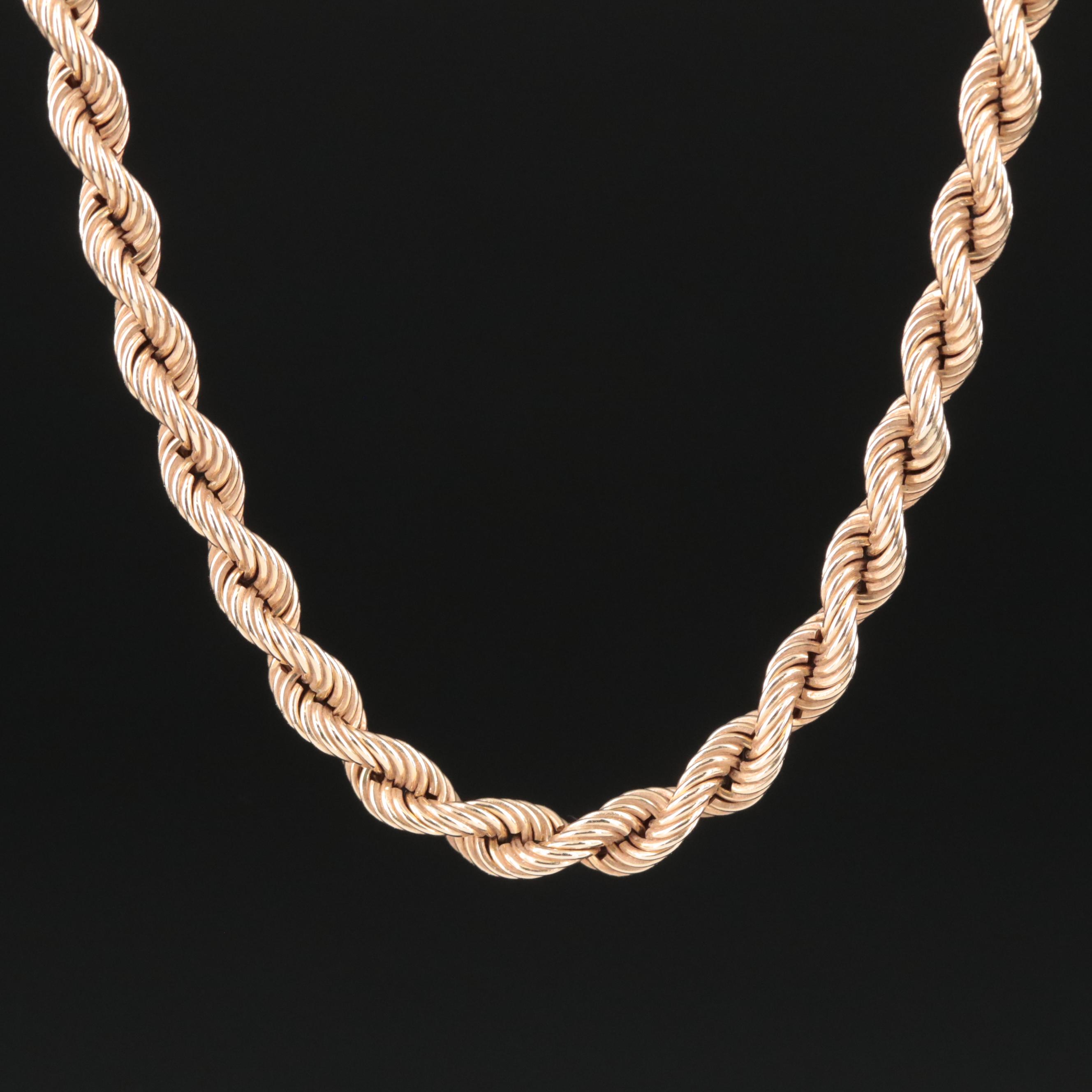 14K Rope Chain Necklace