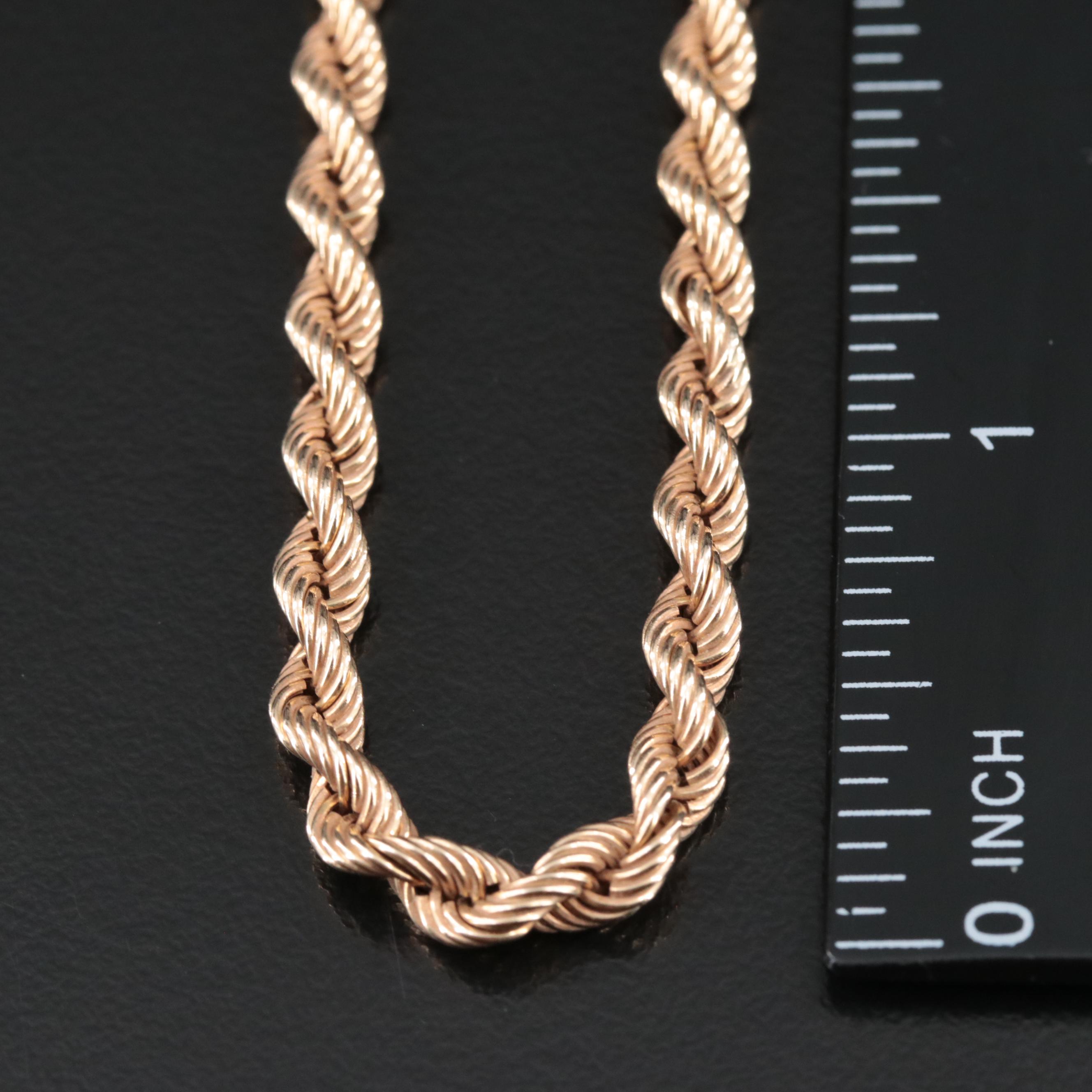 14K Rope Chain Necklace
