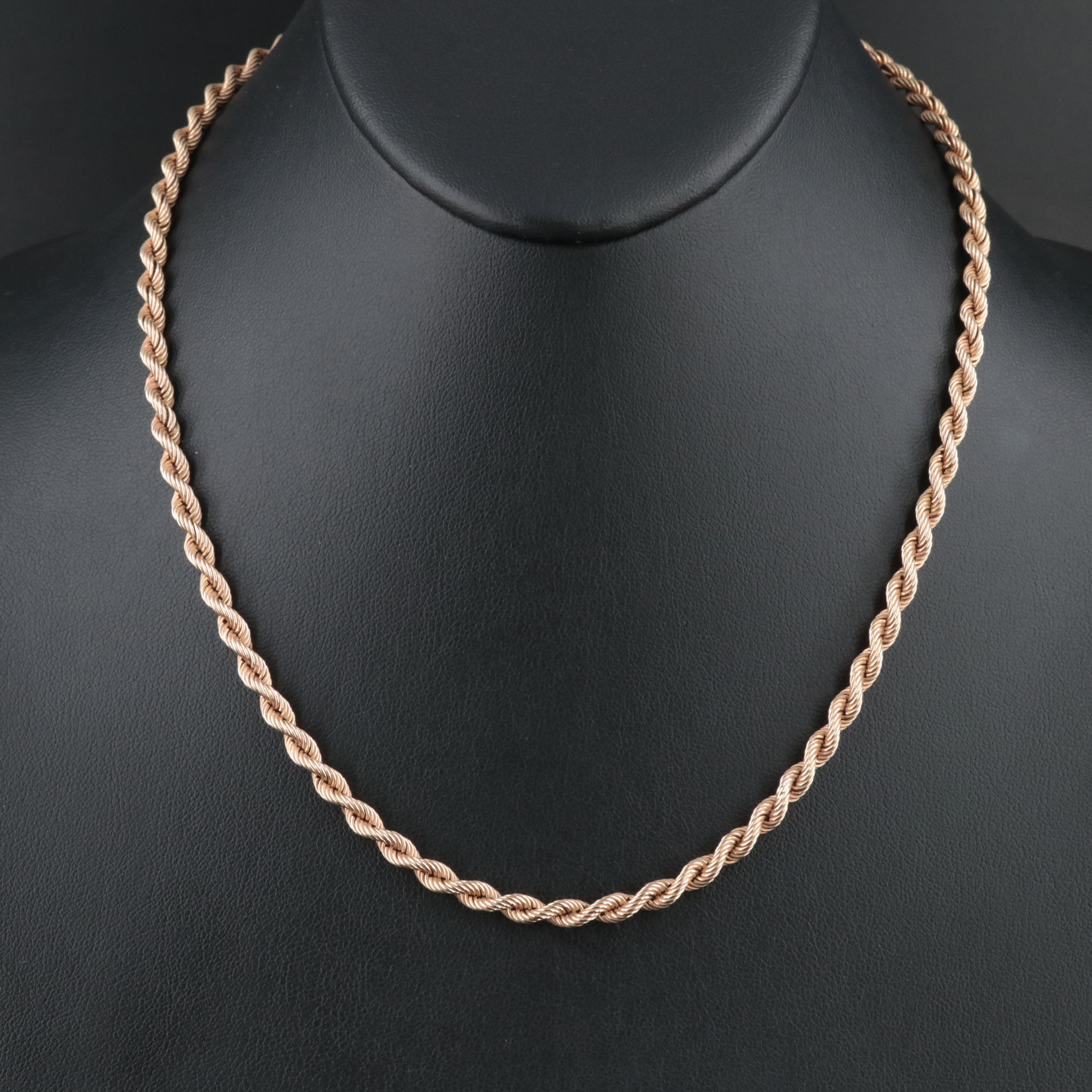 14K Rope Chain Necklace