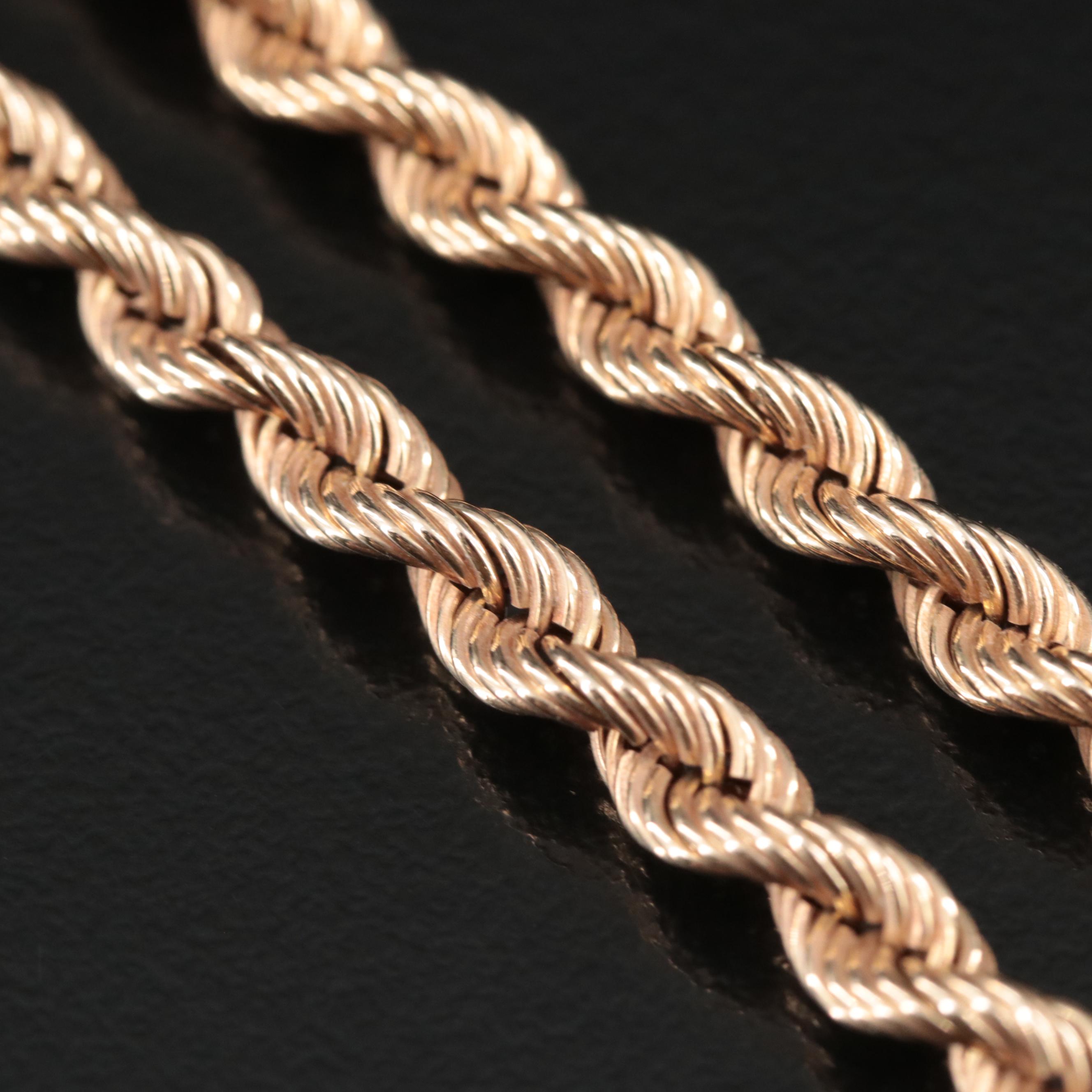 14K Rope Chain Necklace
