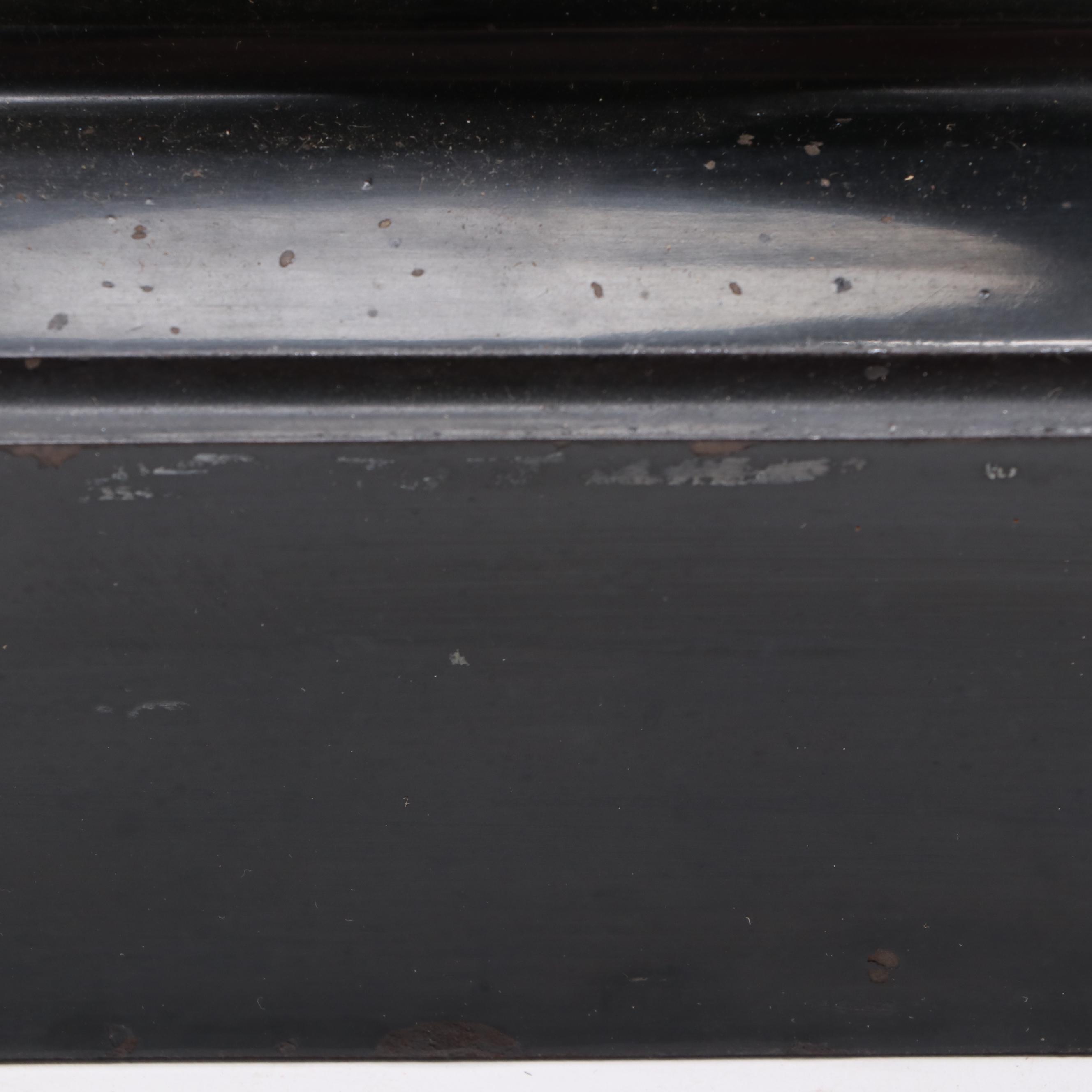 Ansonia Metal Pillar Mantel Clock with Brass Barometer