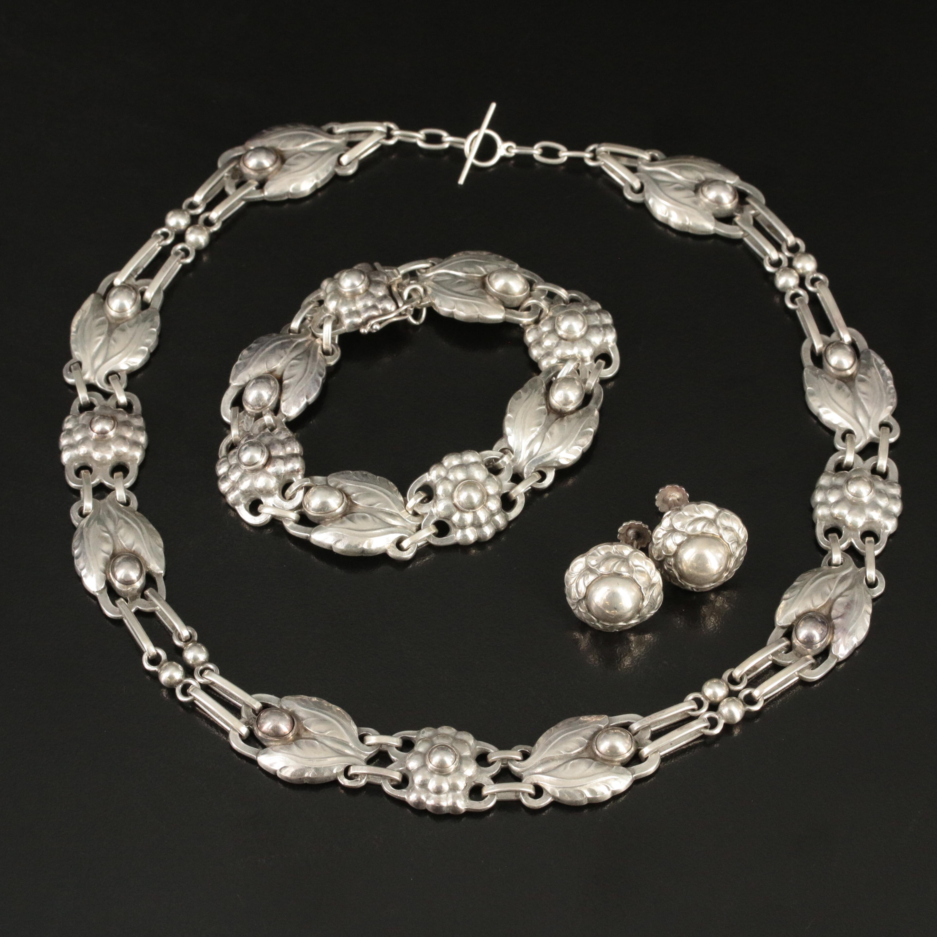 Vintage Georg Jensen Sterling Jewelry Selection