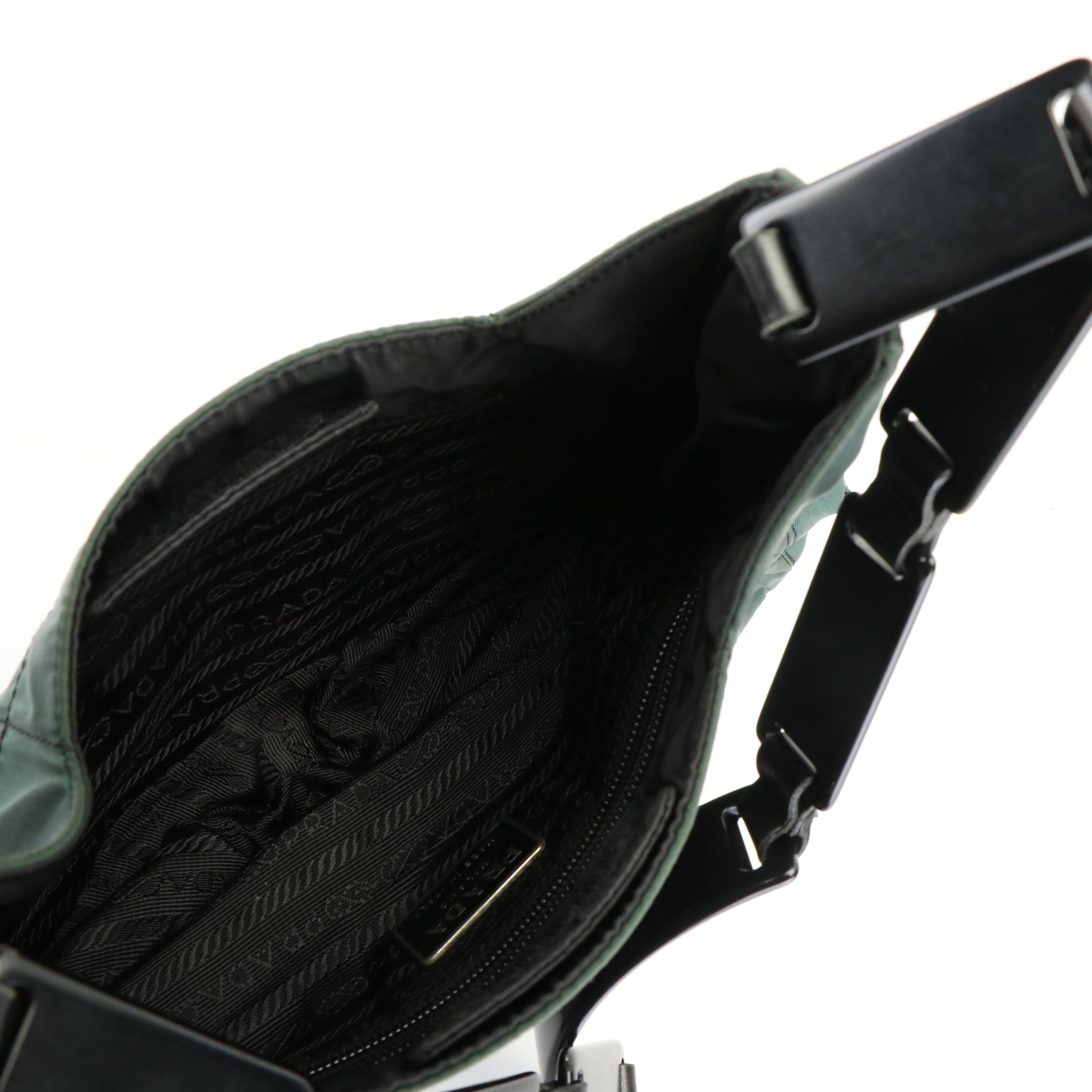Prada Quilted Tessuto Green Nylon Hobo Bag