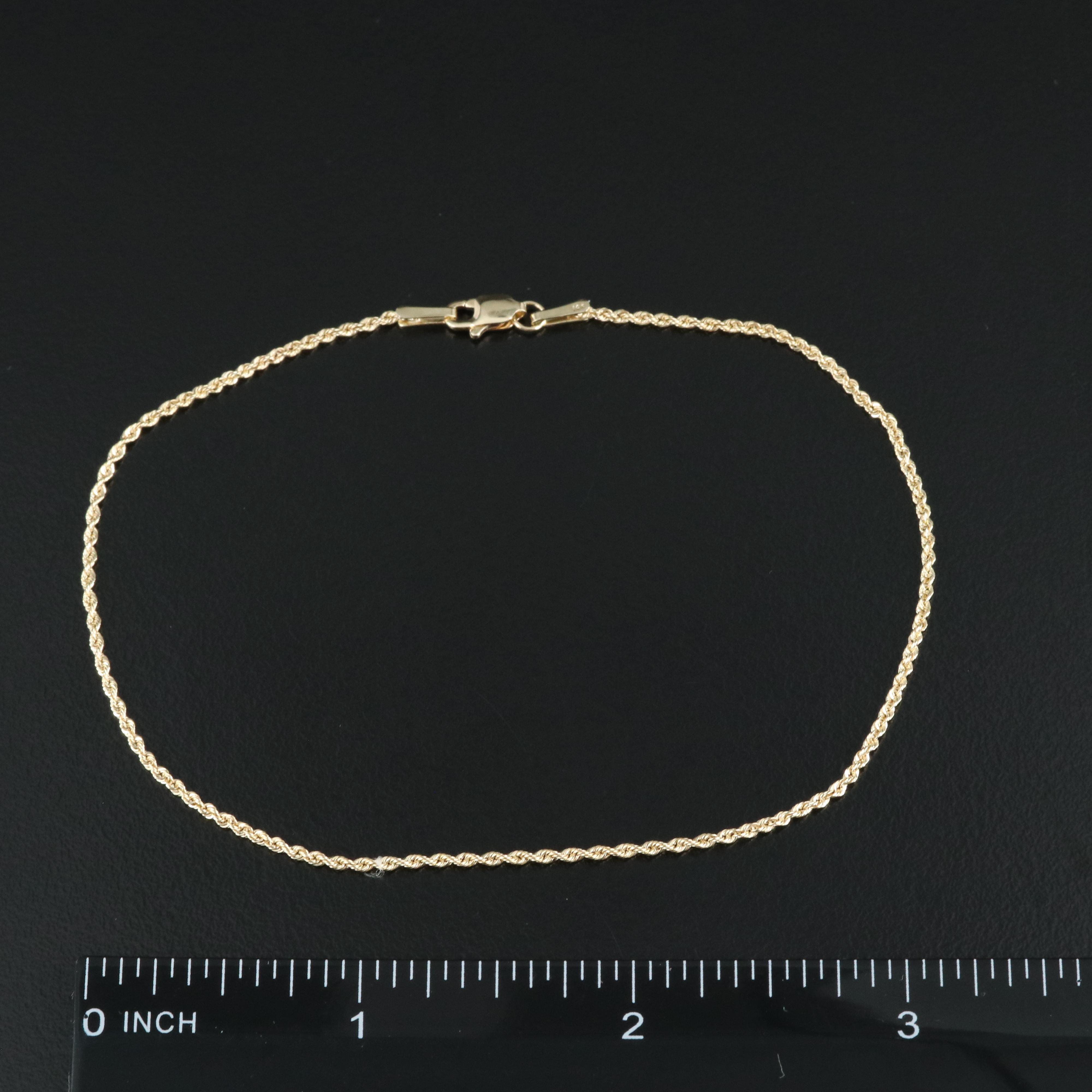14K Rope Chain Anklet