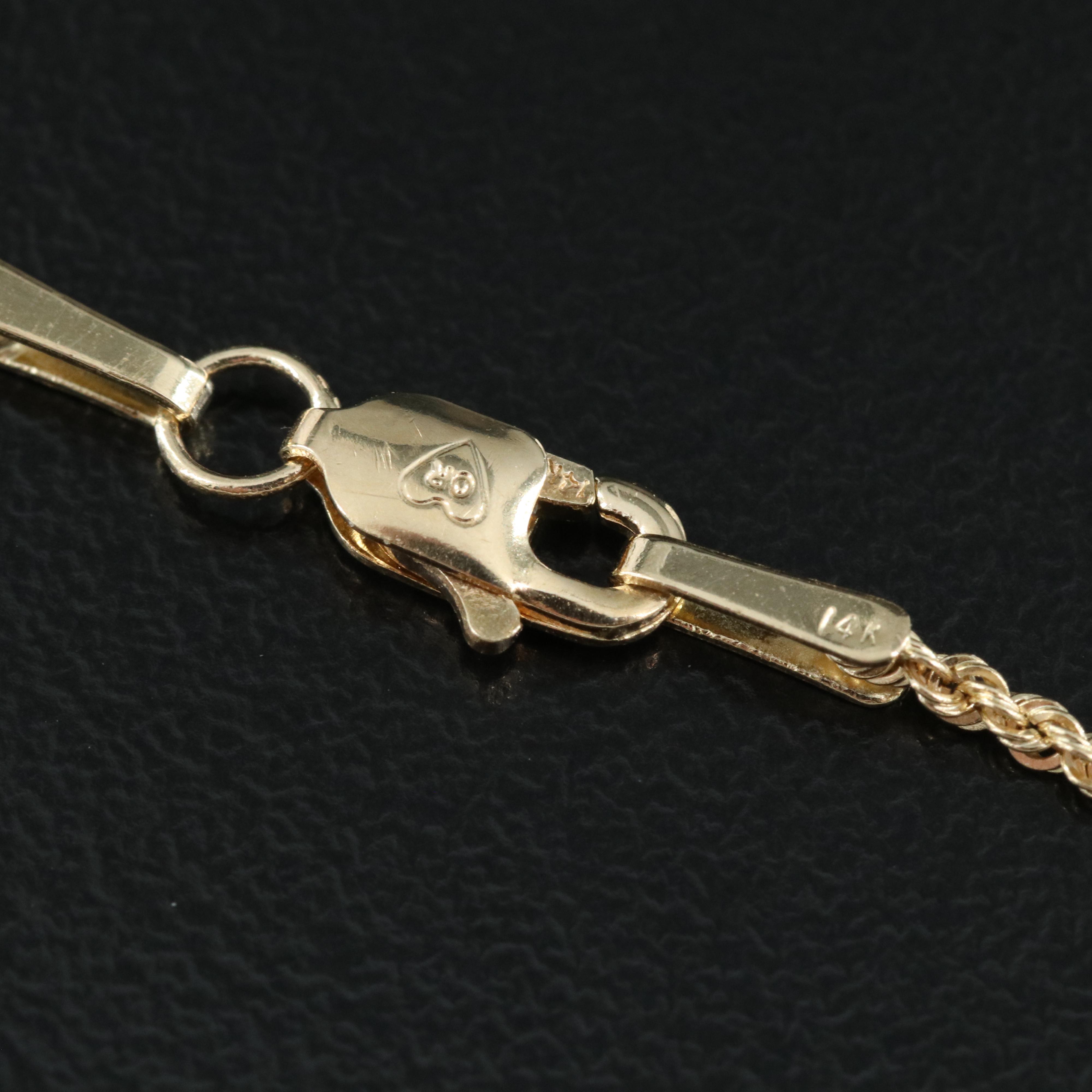 14K Rope Chain Anklet