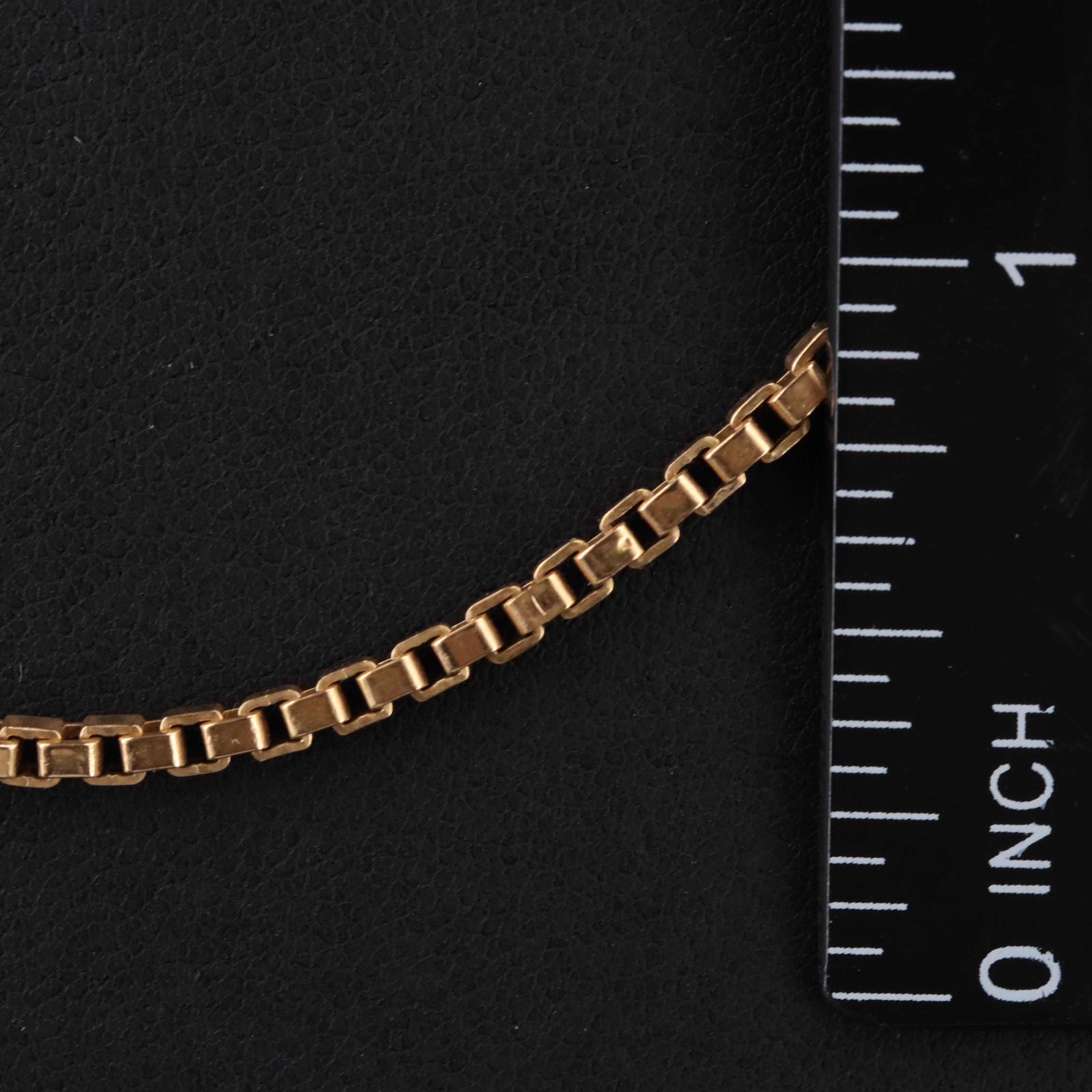 18K Box Chain Necklace