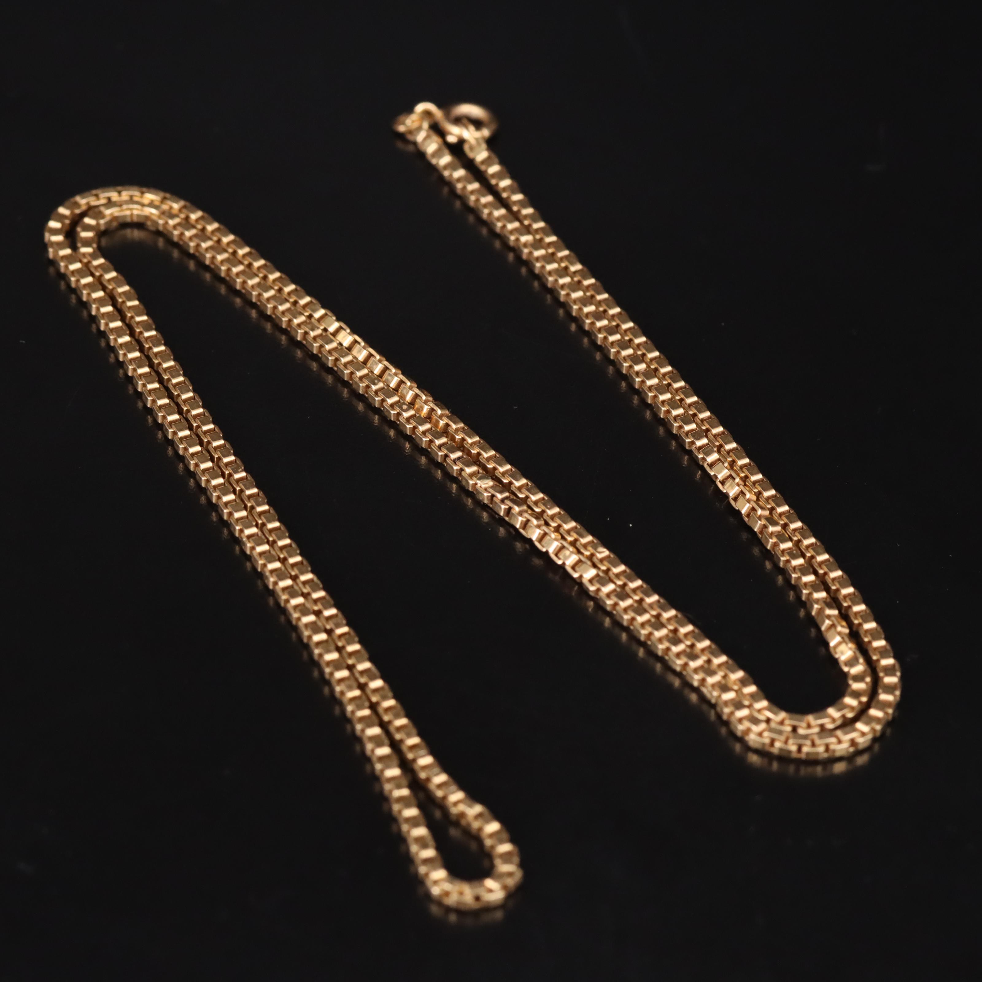 18K Box Chain Necklace