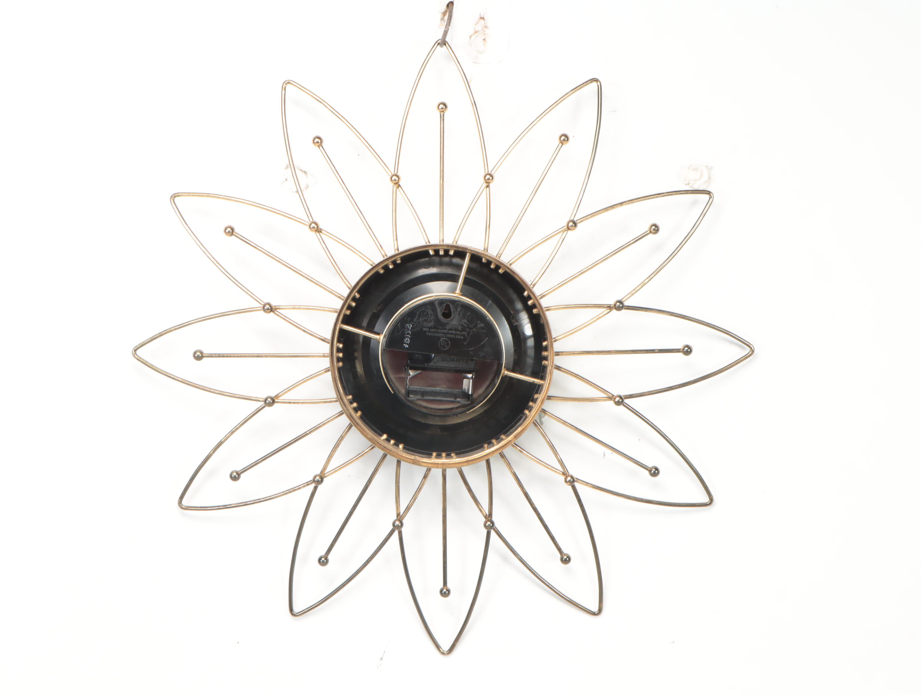 Mid Century Modern Lux Atomic Starburst Wall Clock