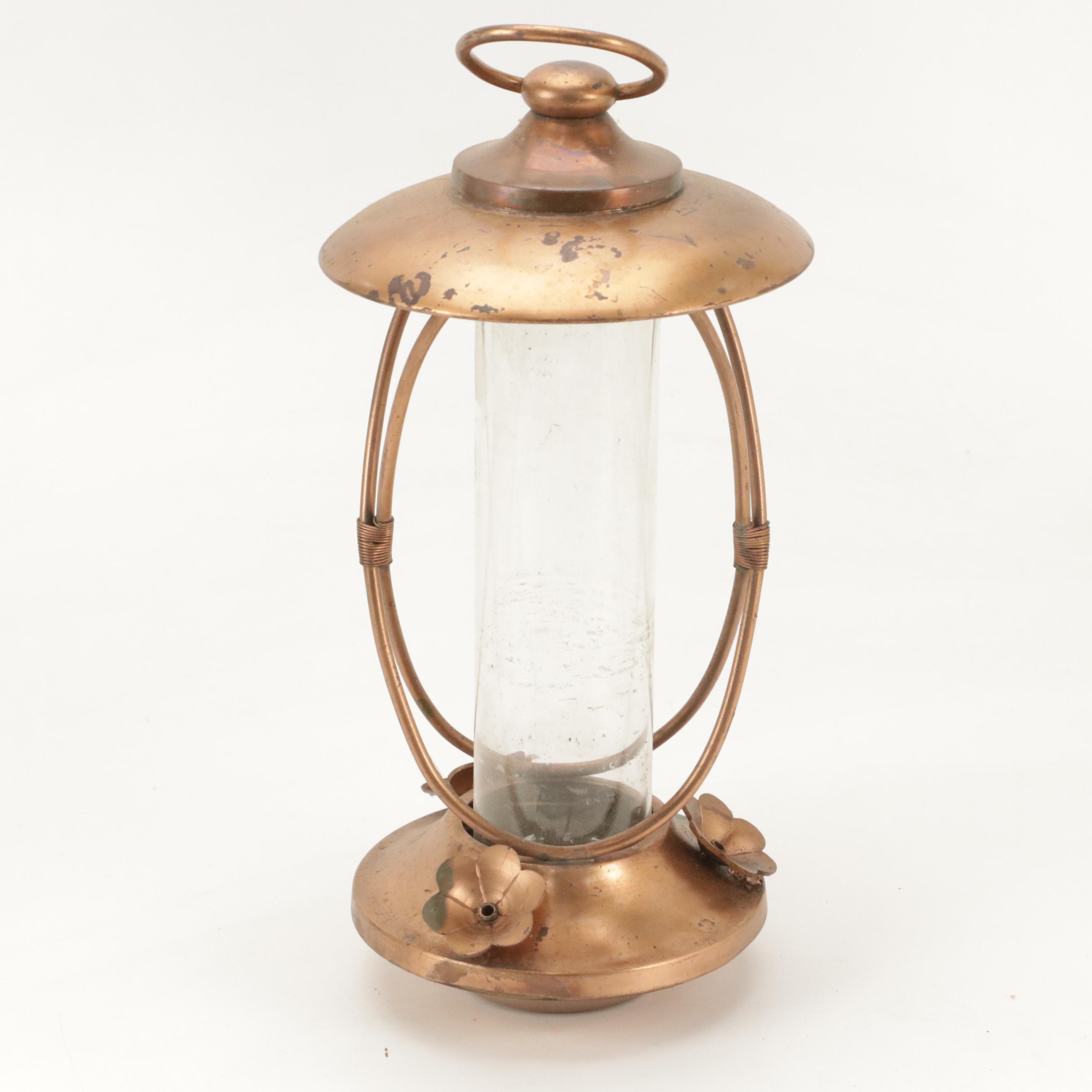 Smith & Hawken Metal and Glass Humingbird Feeder with Metal Garden Stake