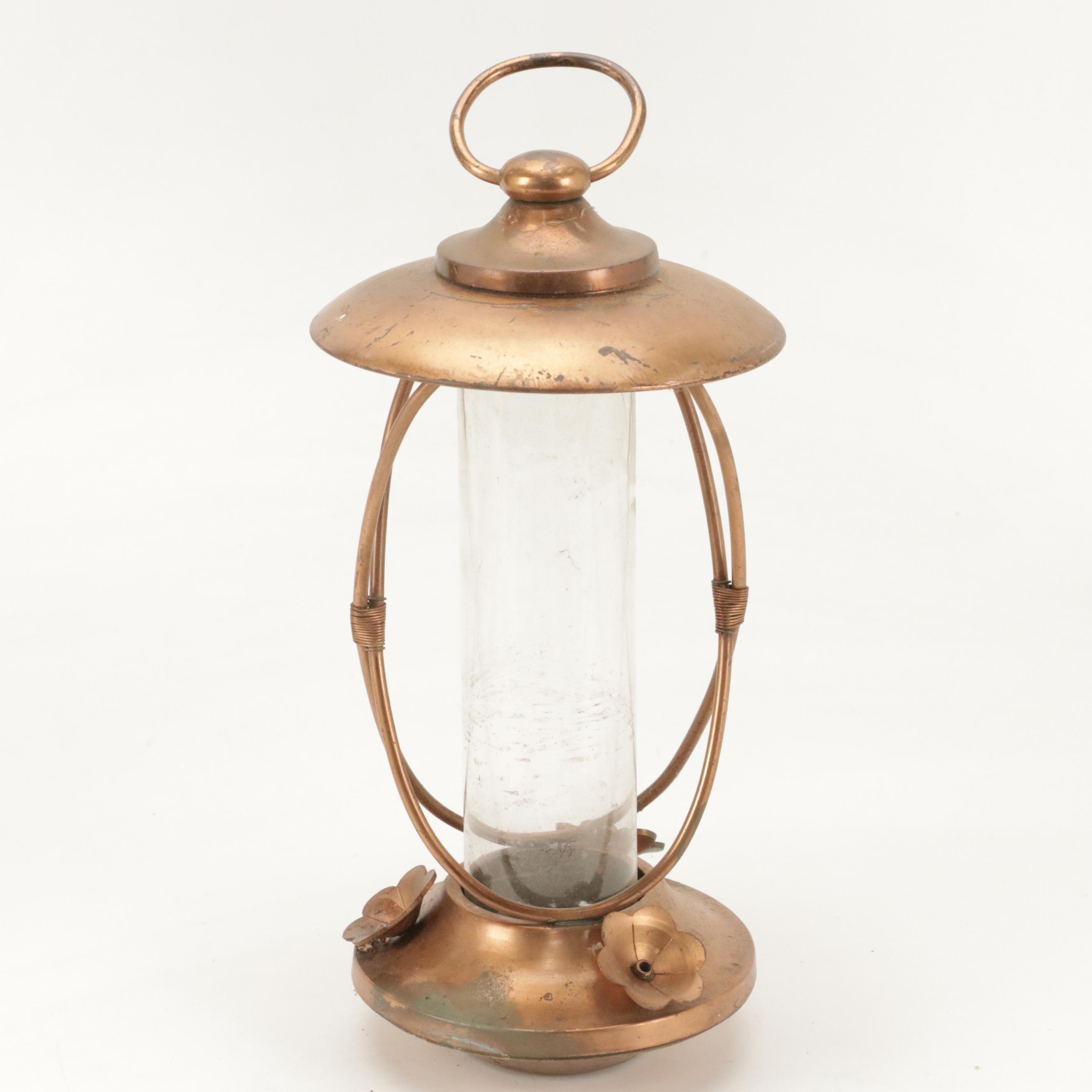 Smith & Hawken Metal and Glass Humingbird Feeder with Metal Garden Stake