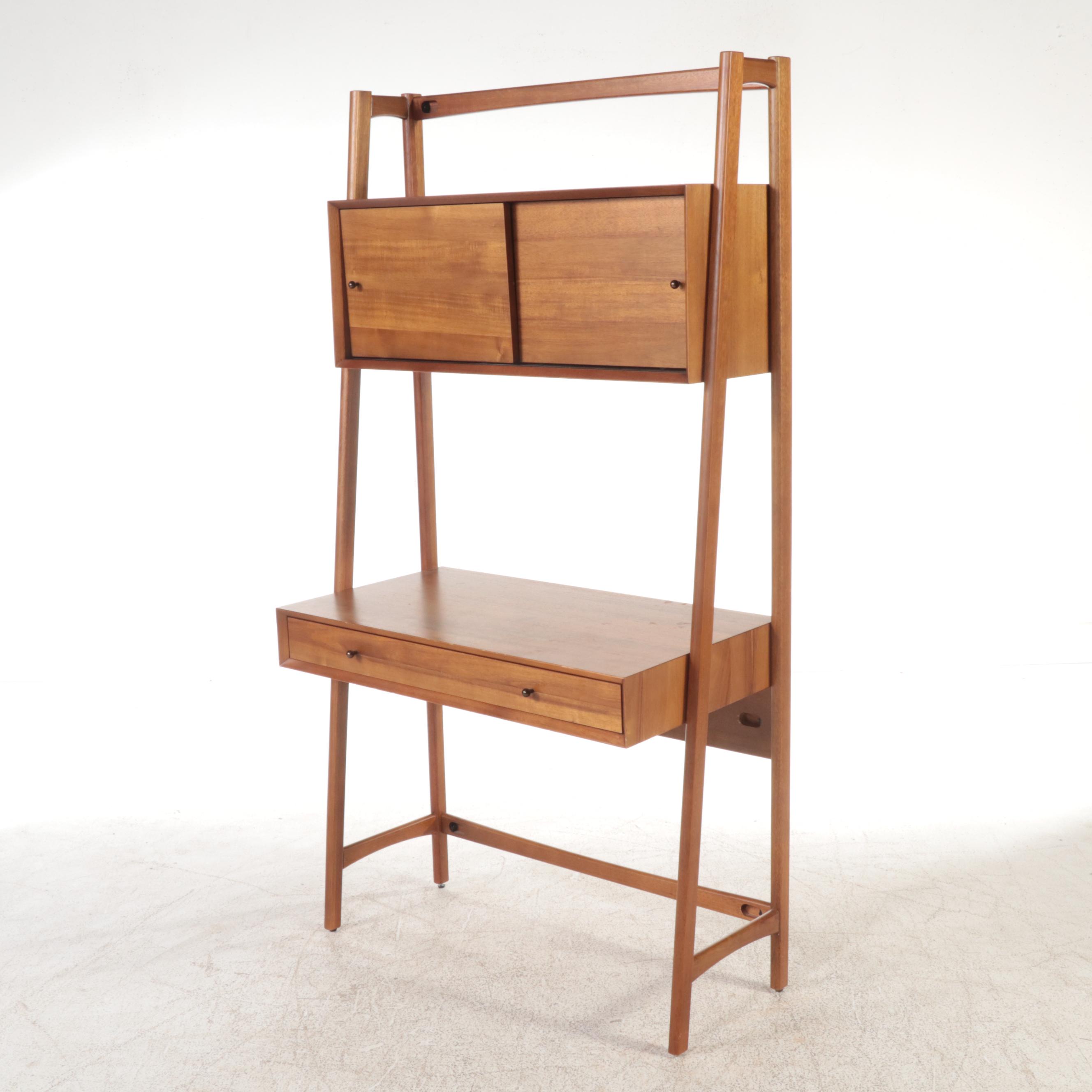 West Elm "Mid Century" Eucalyptus and Acacia Wood Wall Desk