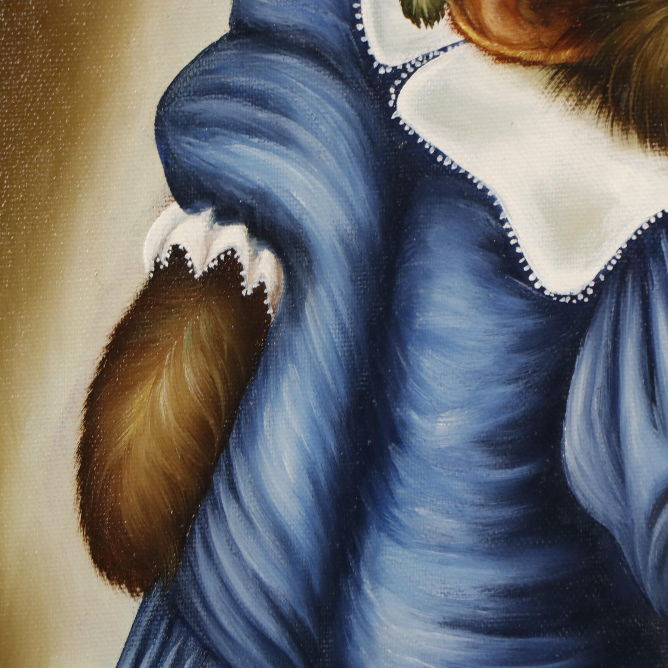 Anthropomorphic Monkey Portrait Oil Painting
